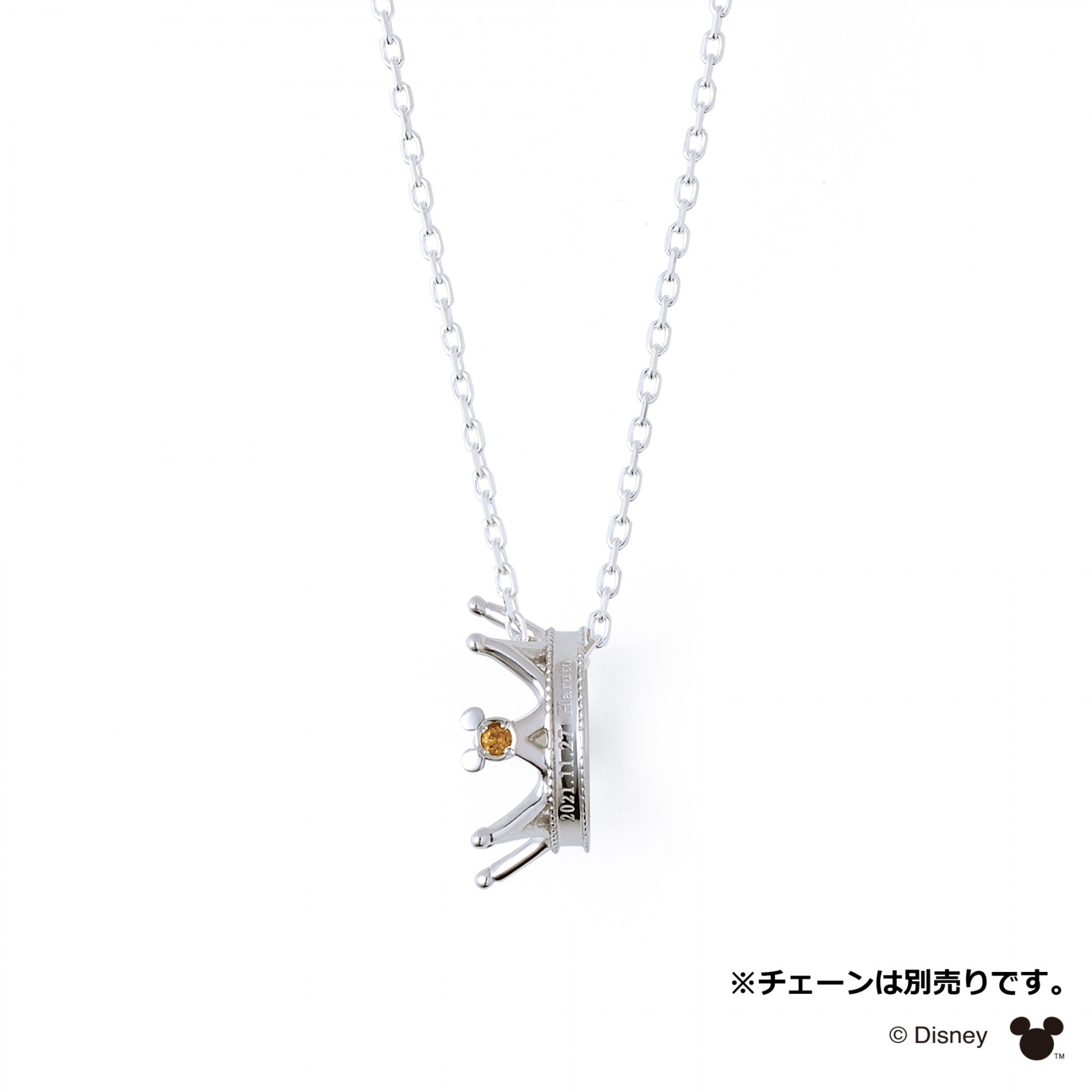 📦訂購 日本限定 The Kiss Disney 迪士尼 Mickey Mouse 米奇老鼠 誕生石皇冠 925銀製頸鏈