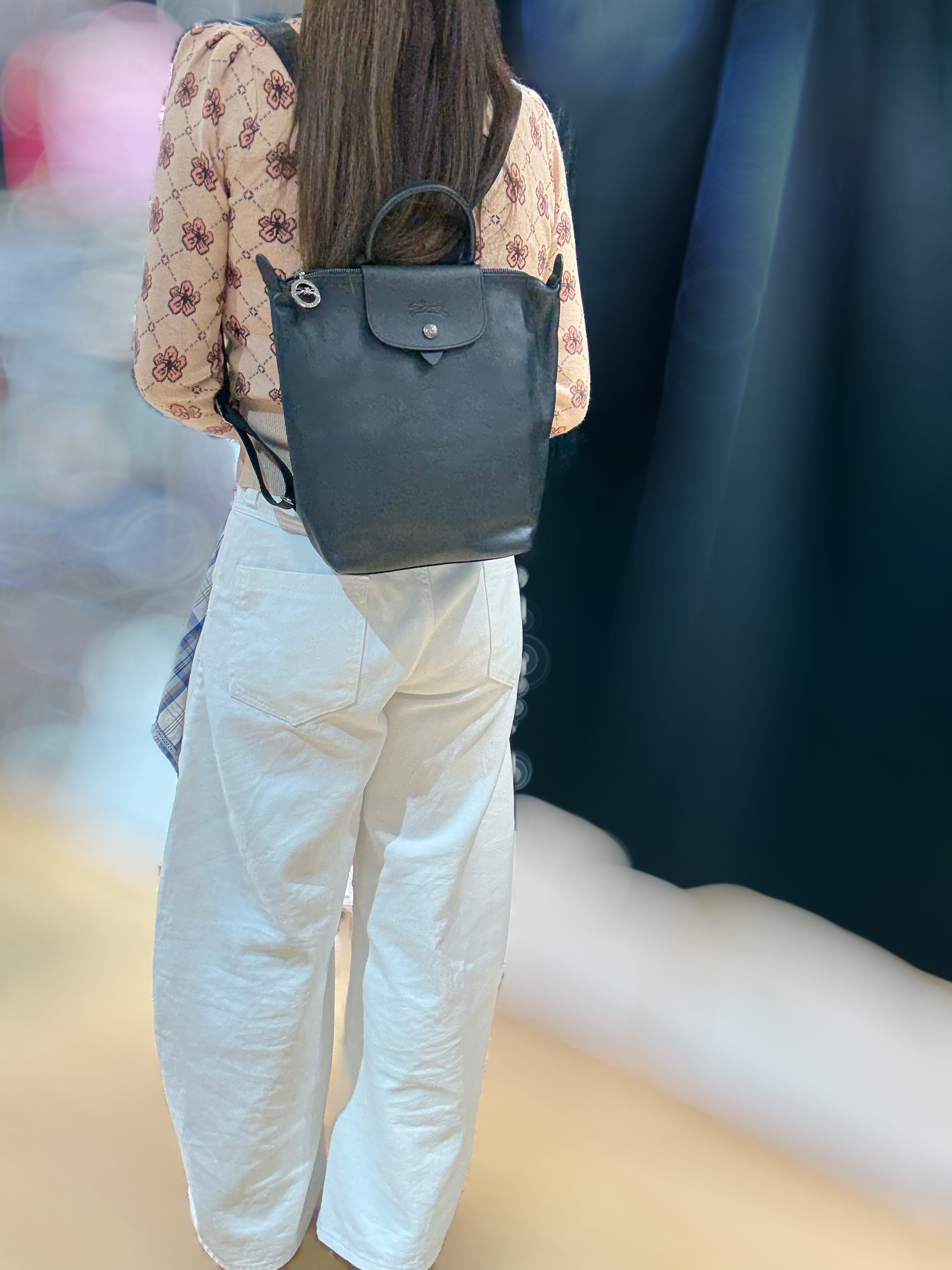 Longchamp backpack blk/lamb