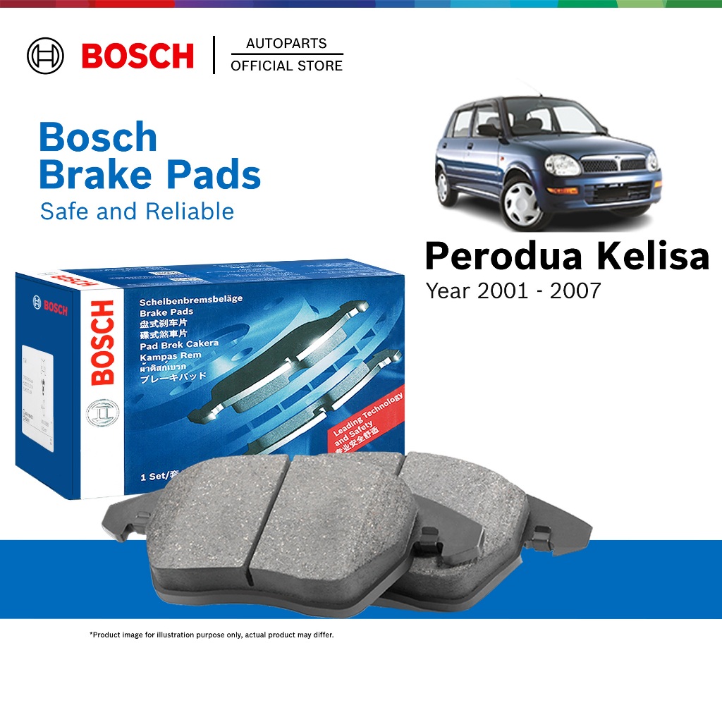 Bosch Front Brake Pads for Perodua Kelisa (2001 - 2007) - 0986505004