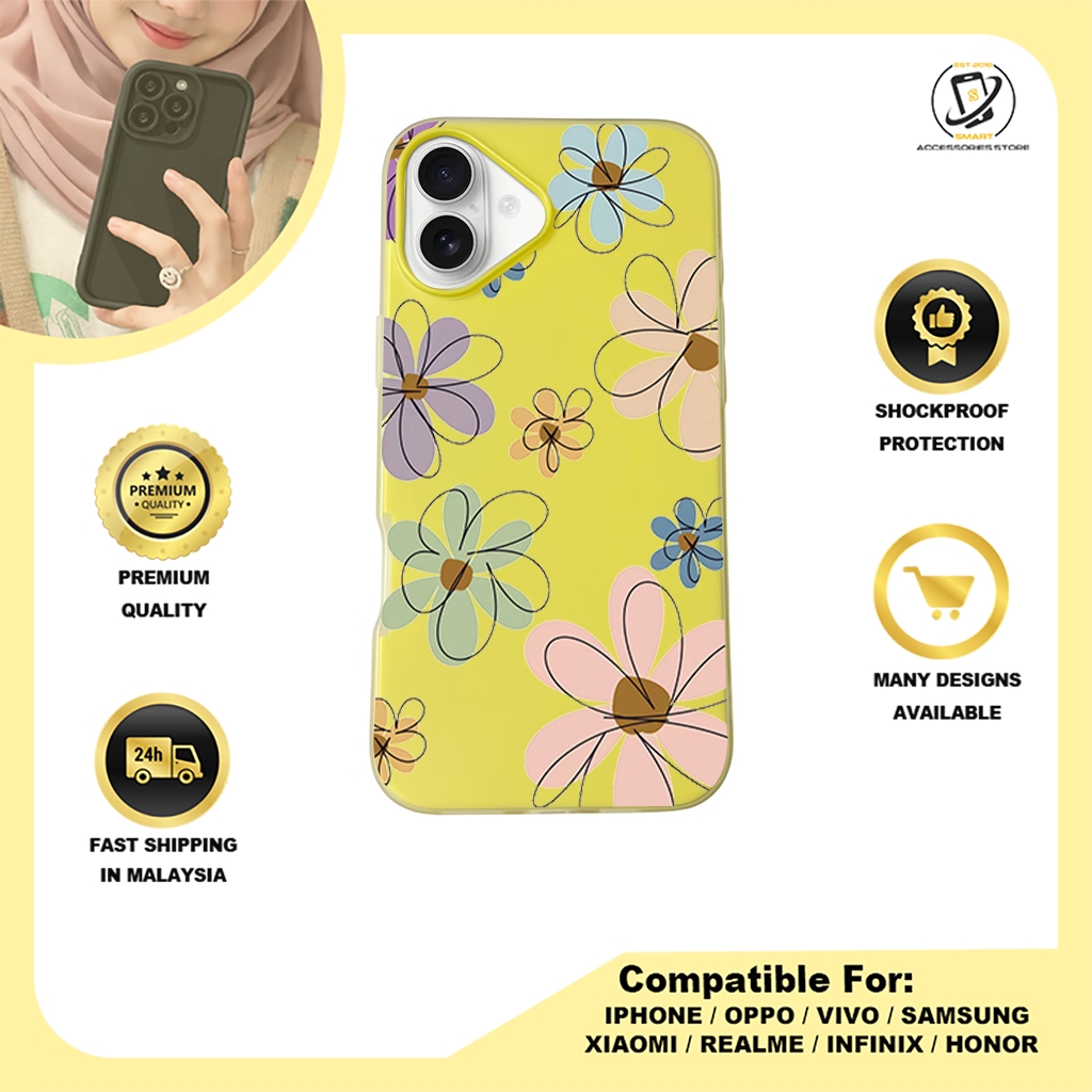 JELLY CASE PHONE FOR IPHONE - DESIGN FLOWER E