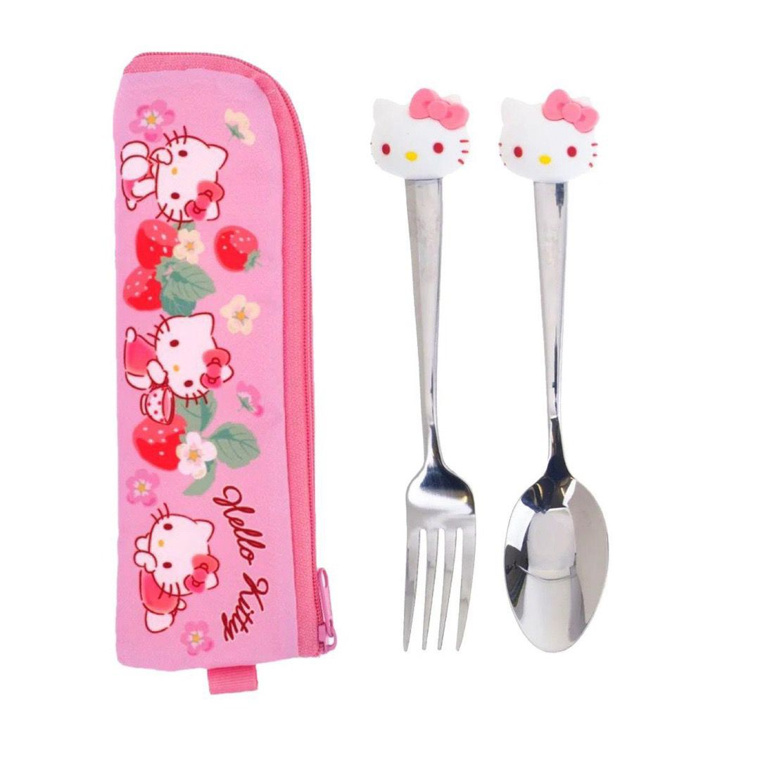 Hello Kitty 餐具連收納袋（9-7807-1）