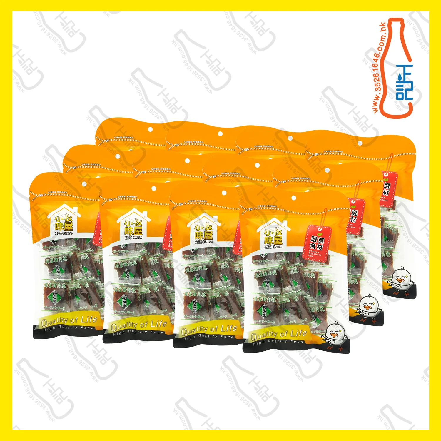 ==FT3948 小牧味屋 (大)蒜蓉四方豬肉乾 120g x 12包 /袋