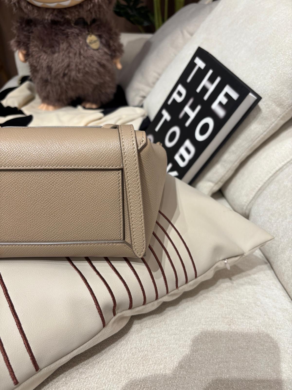 Celine Nano Belt Bag 淺灰褐色牛皮 100%Authentic, 98%New ✅收據✅Dust bag