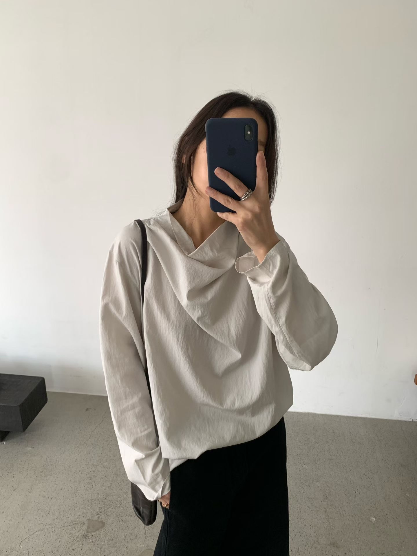 (預購價)Stand-up collar top #top113