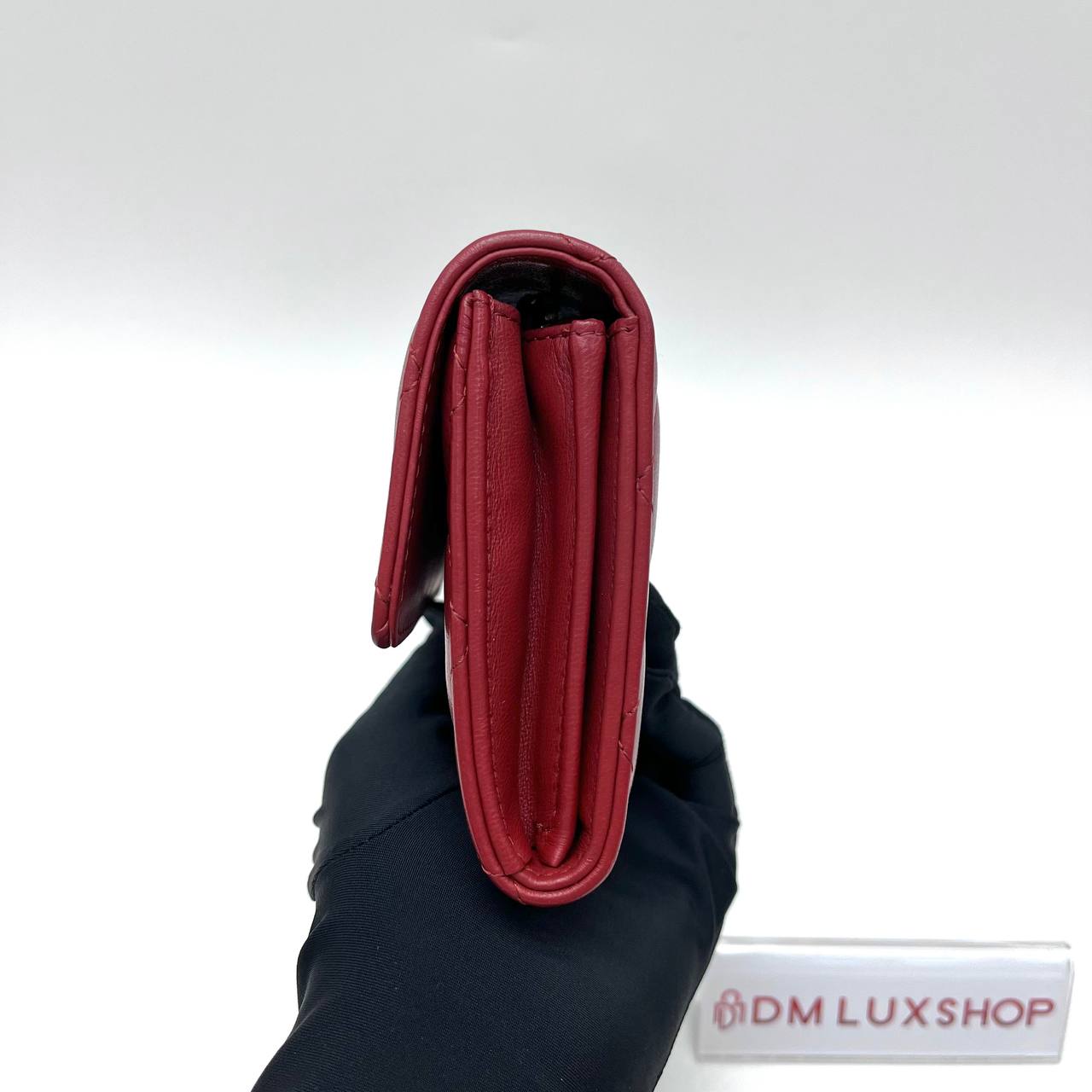 Chanel Red Long Flap Wallet SHW (Serial 15, Y: 2012)