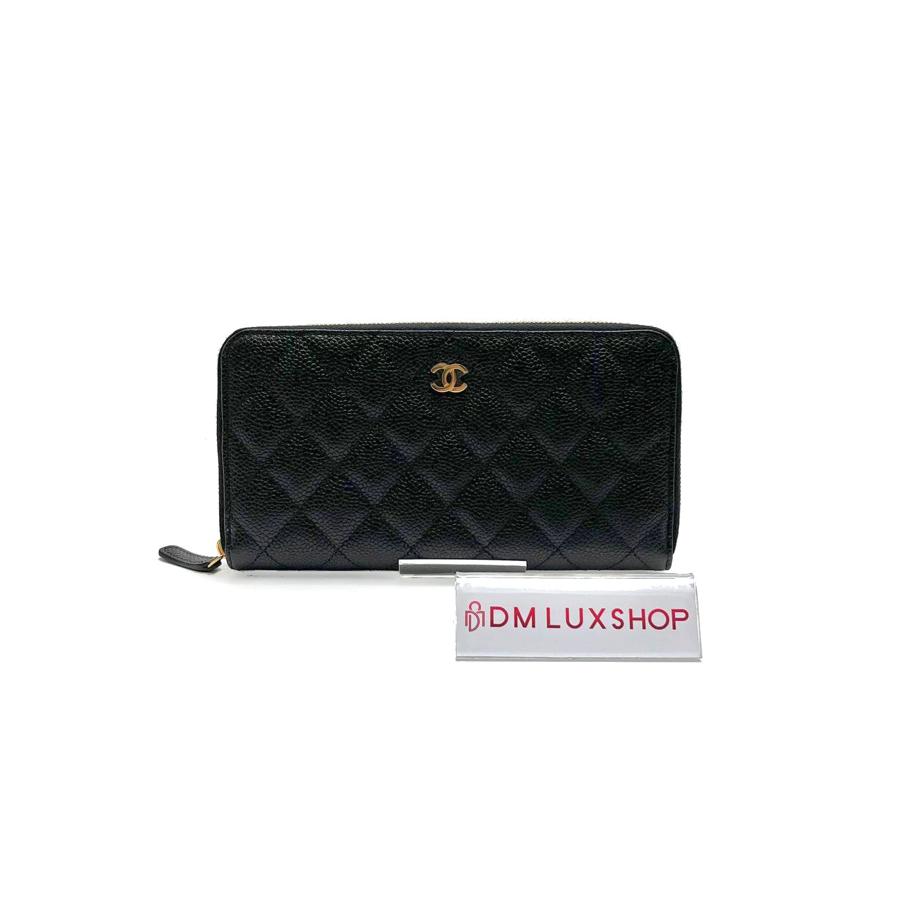 Chanel Black Caviar Zip Long Wallet GHW (Serial 31, Y: 2021)