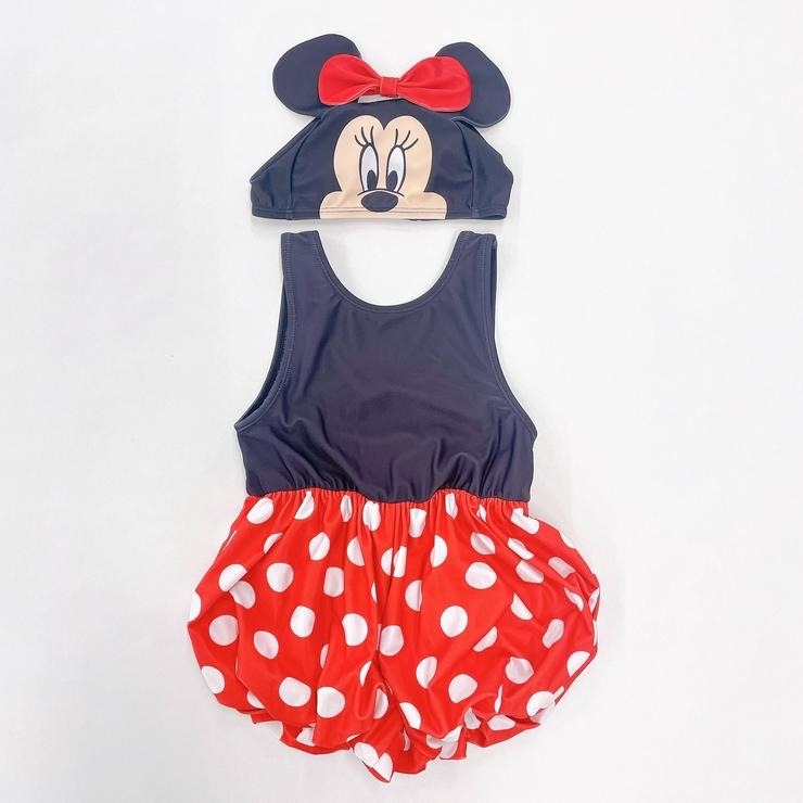 🇯🇵限時預訂 日本直送🇯🇵米妮造型連身泳衣帽子套裝