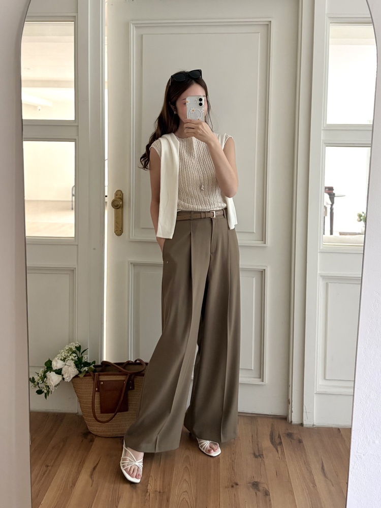 [輕薄!] Summer Timeless Rayon Pants (Brown)