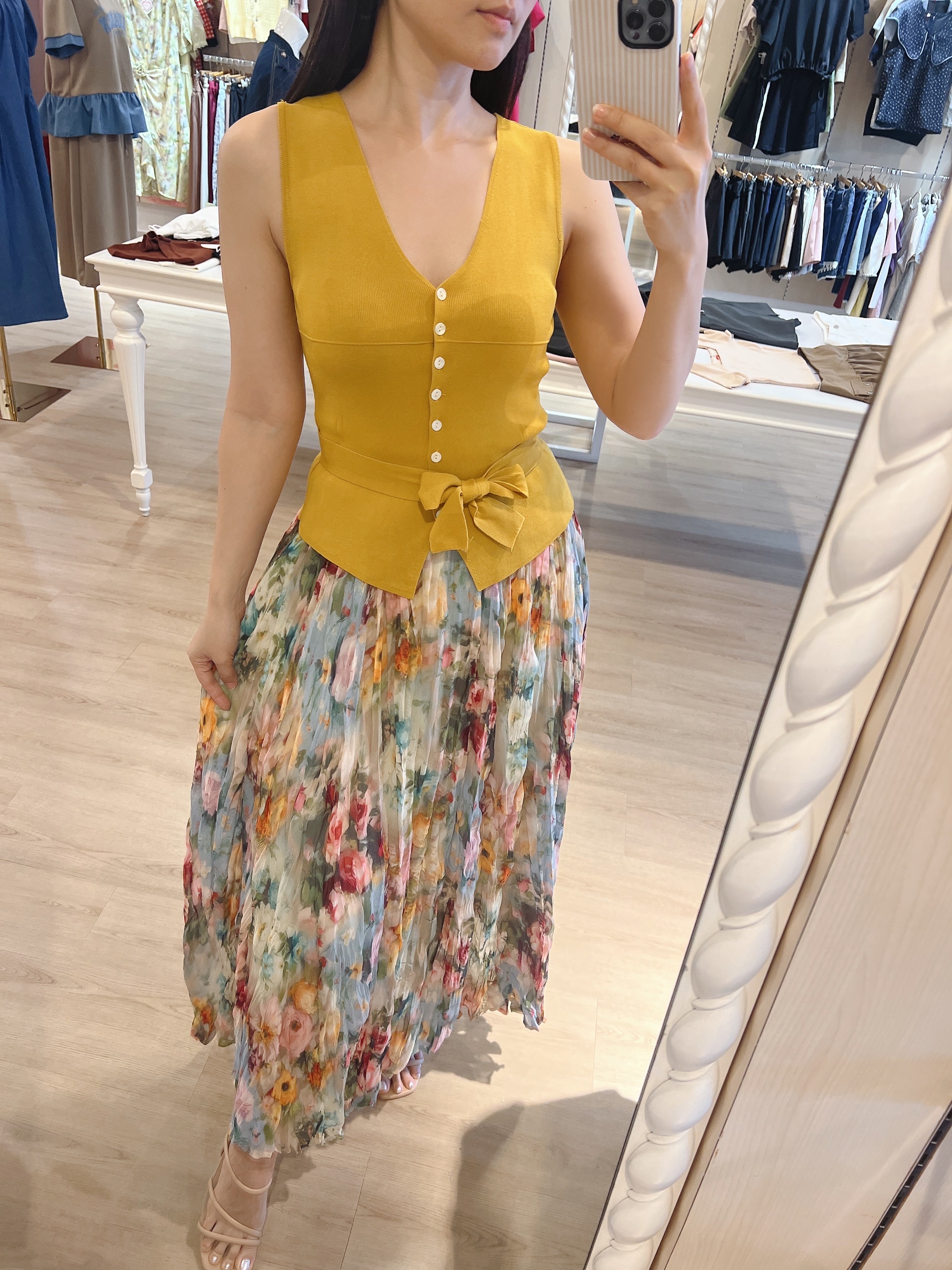 Flora Set (Vest top + Midi Skirt)