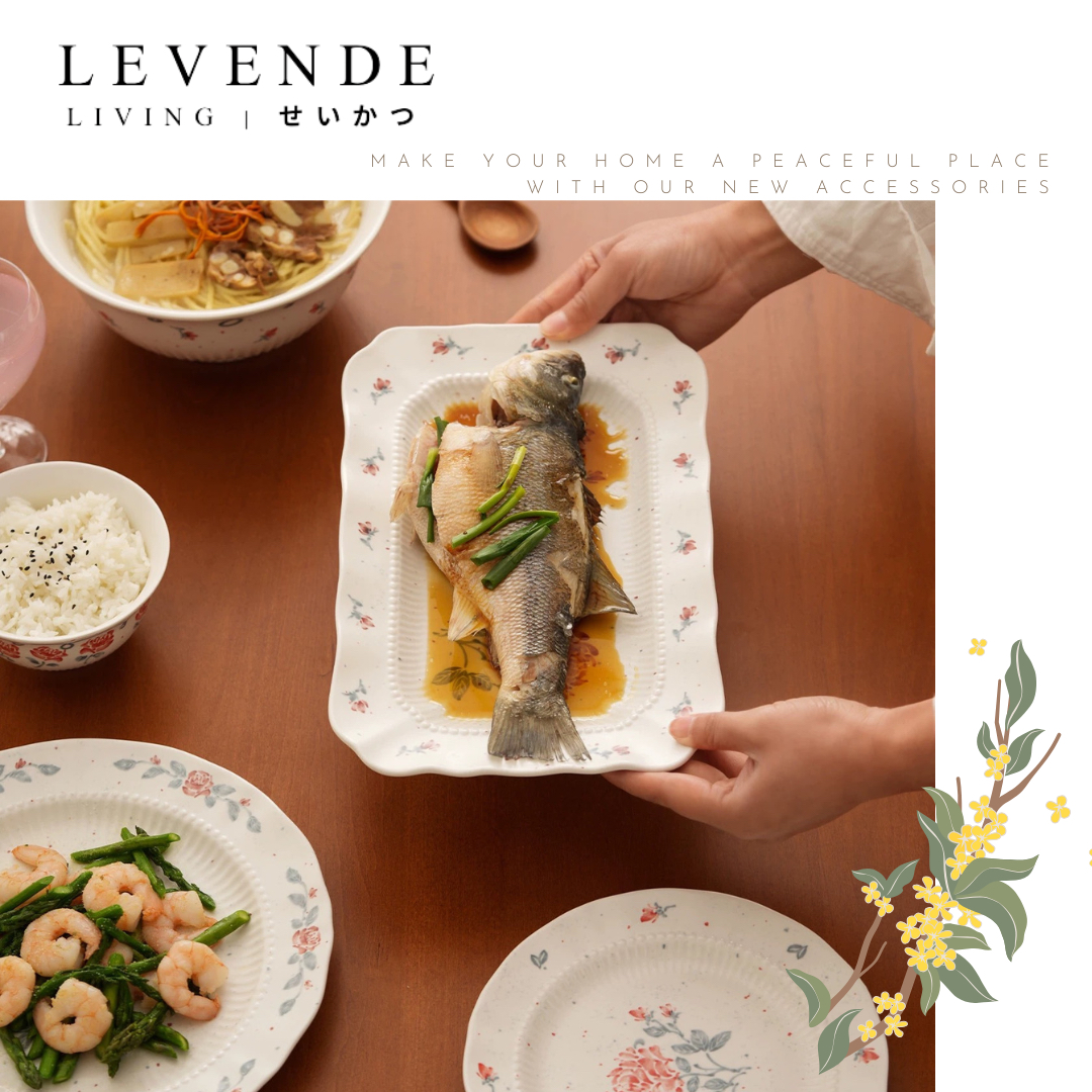 Levende復古月季花餐具
