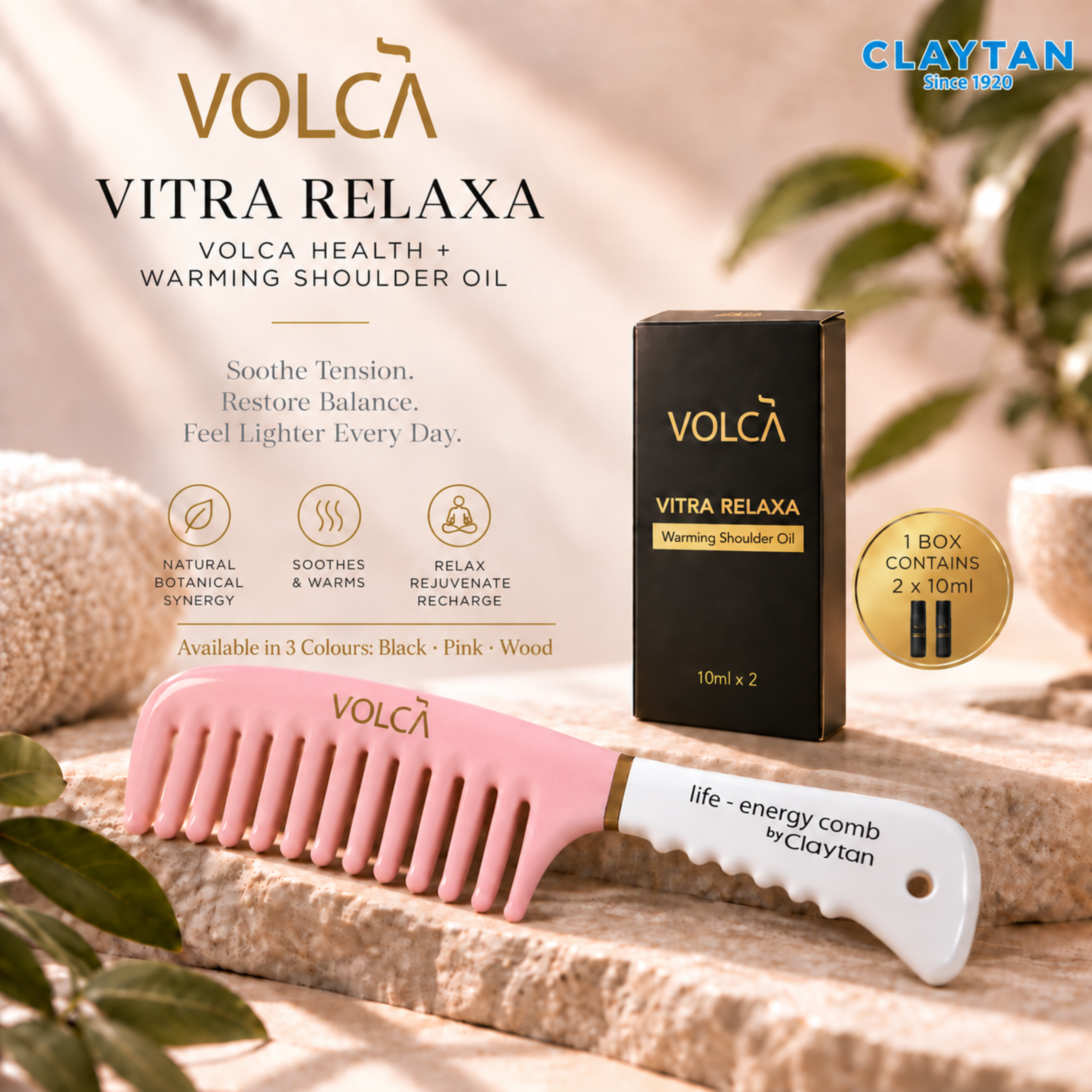 VOLCA Health Set | VOLCA Health + VOLCA Vitra Relaxa (Warming Shoulder Oil)