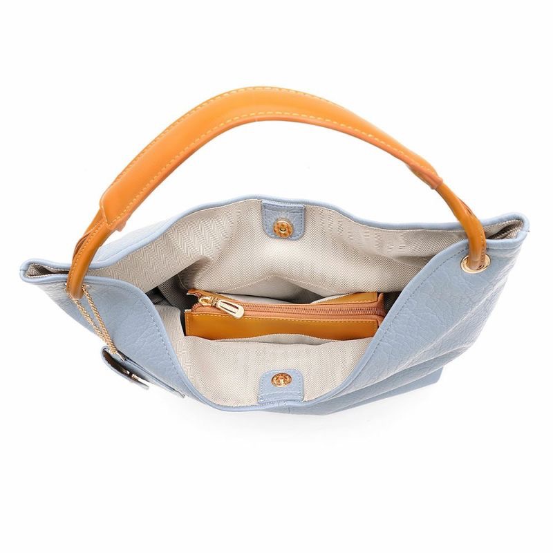 《現貨》日本firano圓形曲線手提包(藍色)