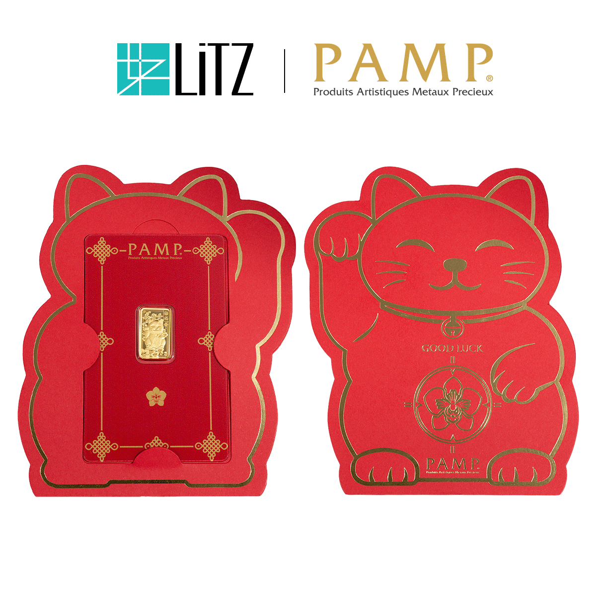 [2.5 gram] LITZ PAMP Suisse Lucky Cat Limited Edition Gold Bar (999.9) PG069