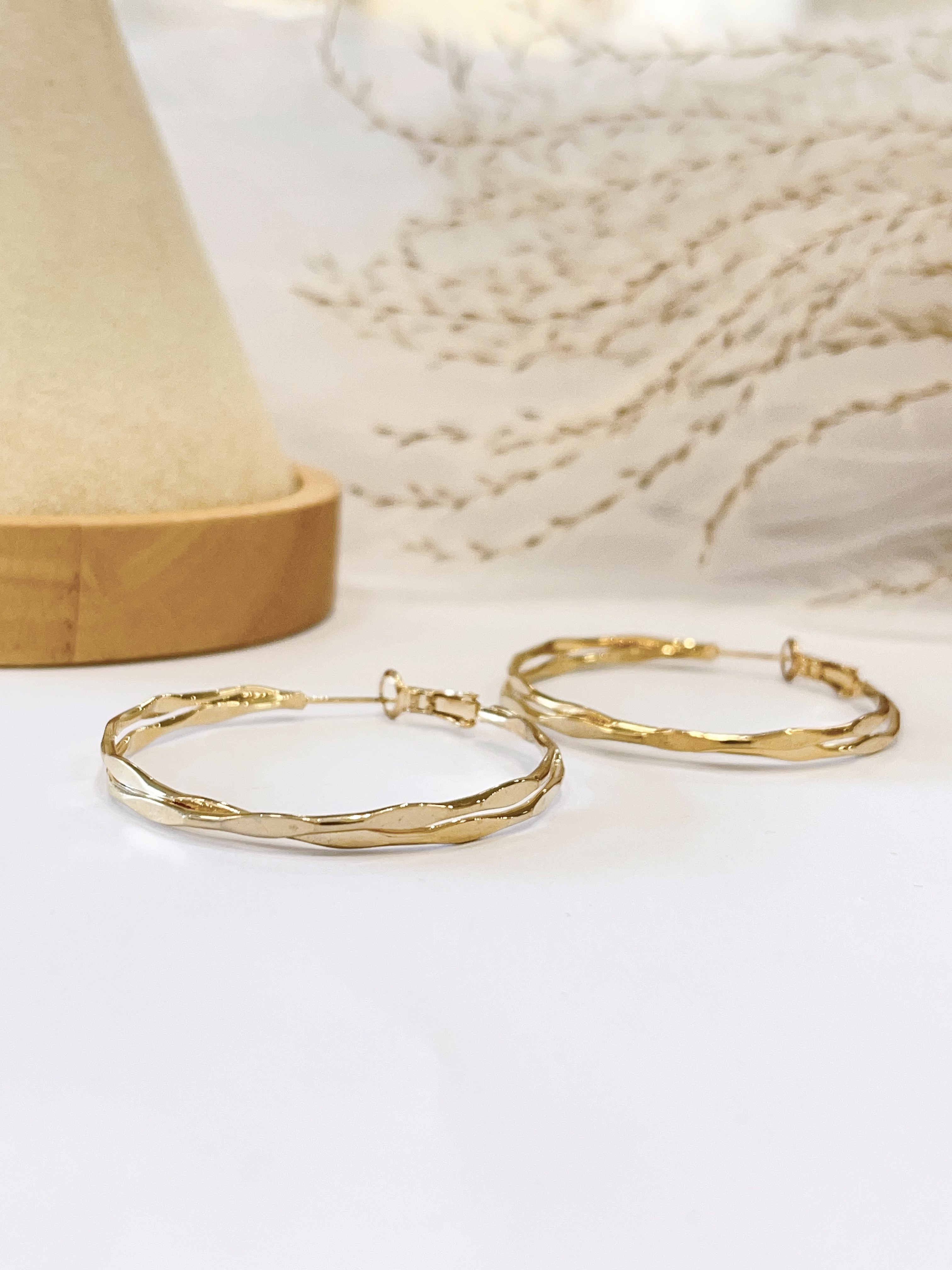 小众百搭切面耳圈耳环