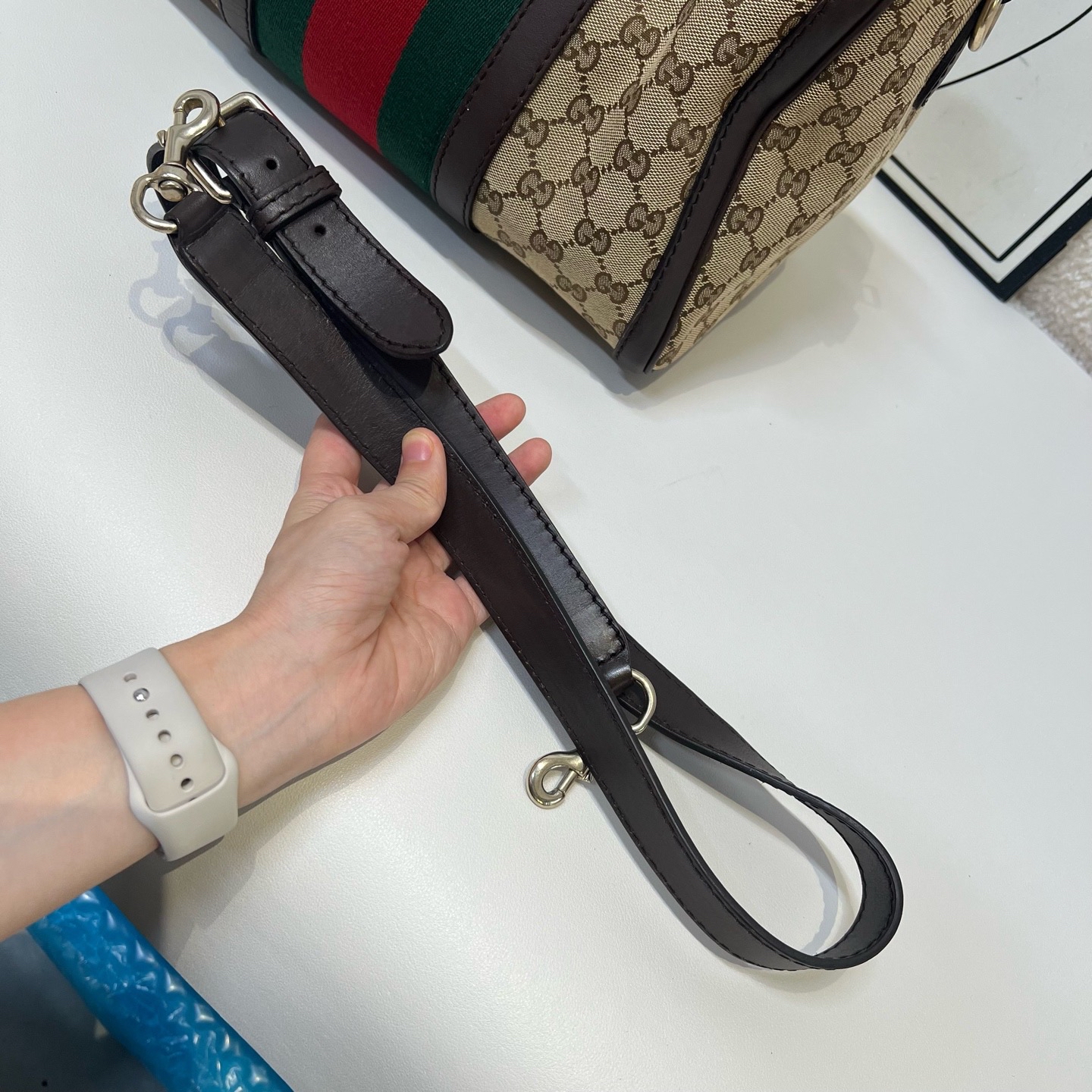 【預訂貨品】gucci 老花帆布波士頓包