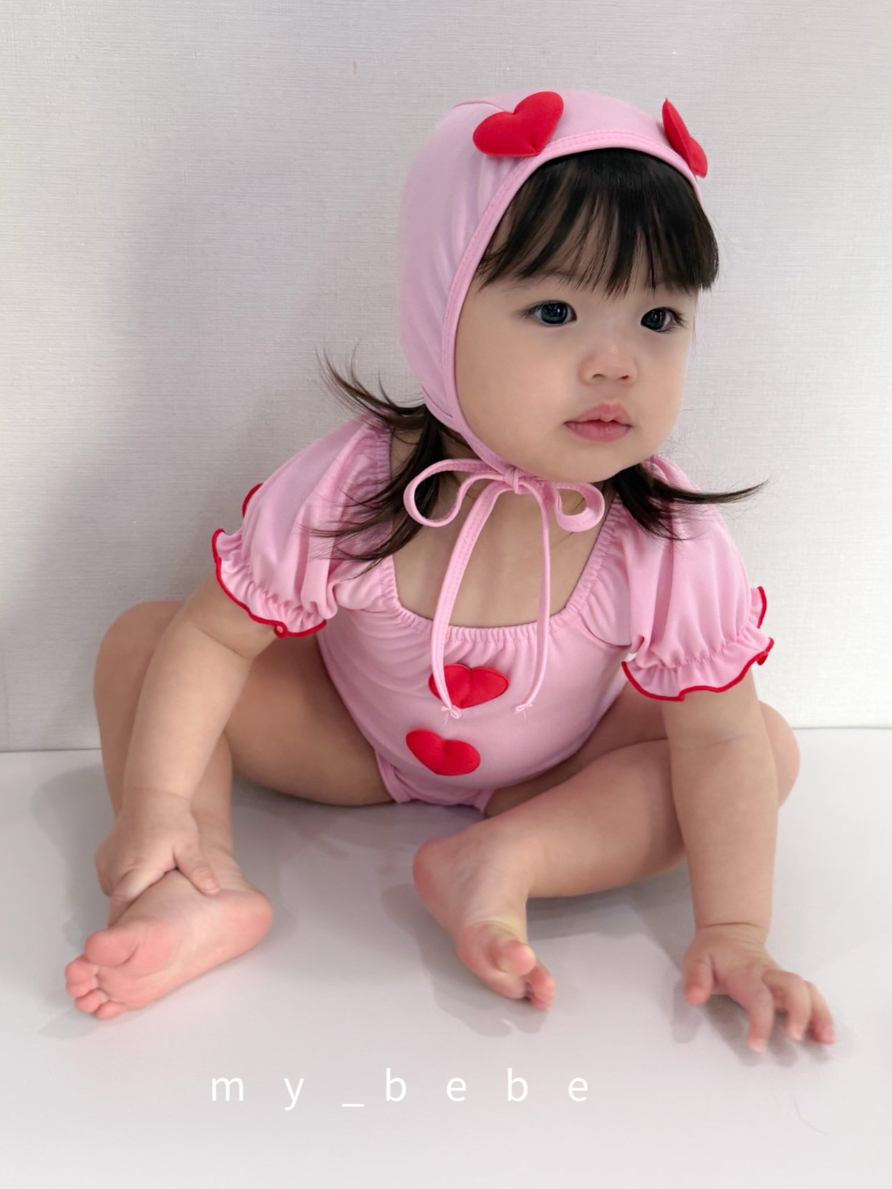 Mybebe | heart set (Pink size L(98-110)