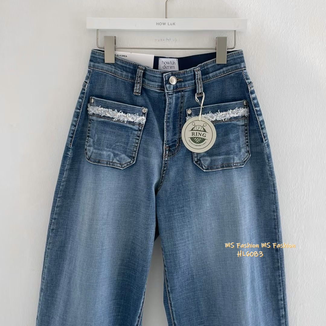 HL6083 韓國🌼Howluk前兩袋裝飾闊筒牛