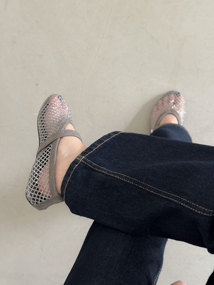 Blingbling Fishnet Maryjane (2 colors)