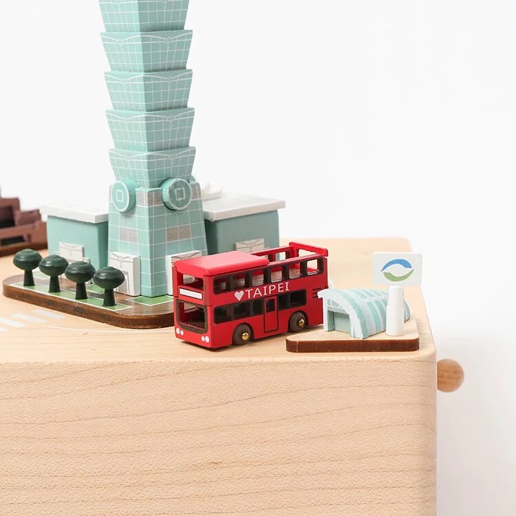 📦訂購 台灣代購 Wooderful life【台北101】木製城市音樂盒