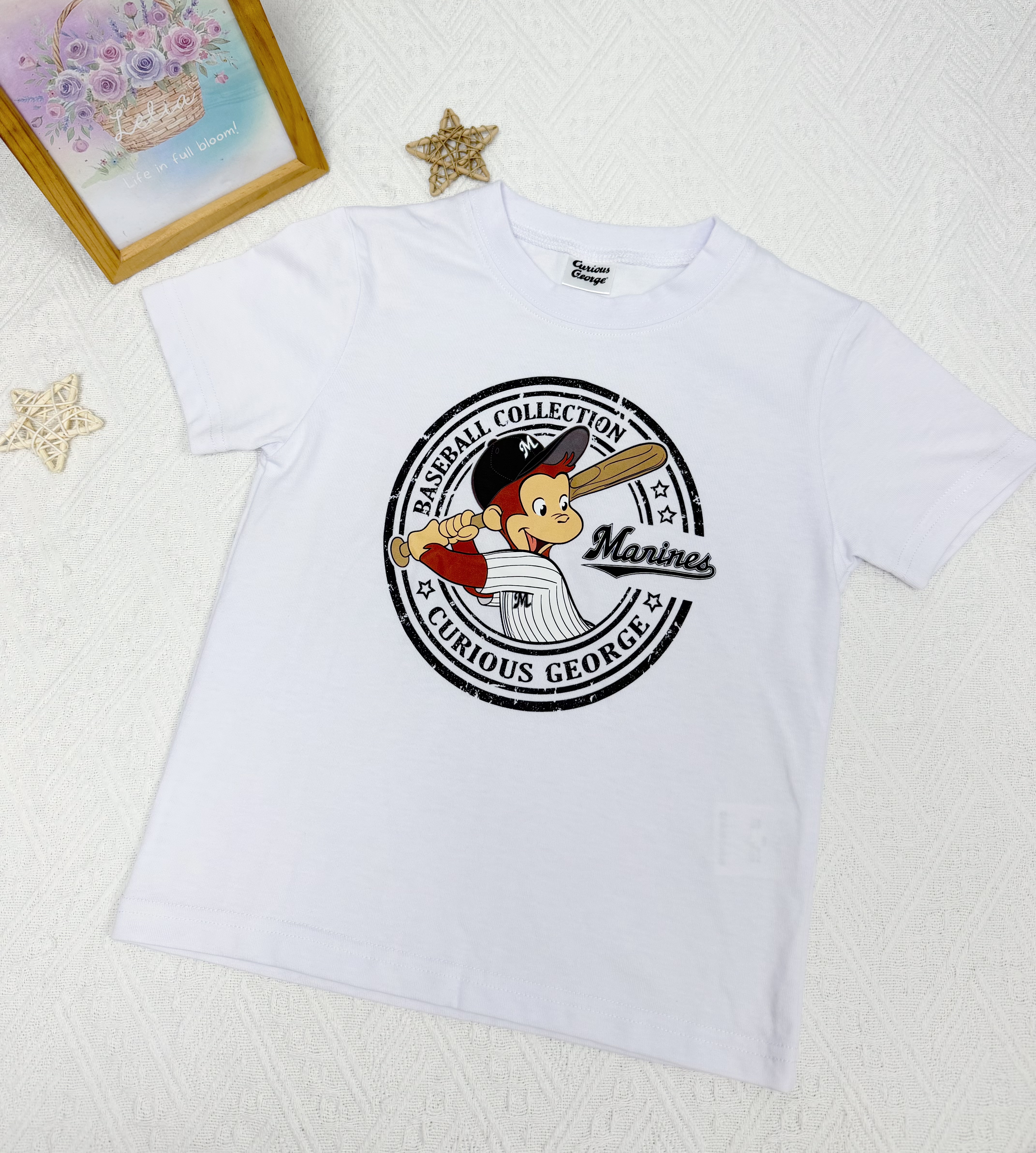 ▫️現貨▫️Curious George 棒球圖案Tee 