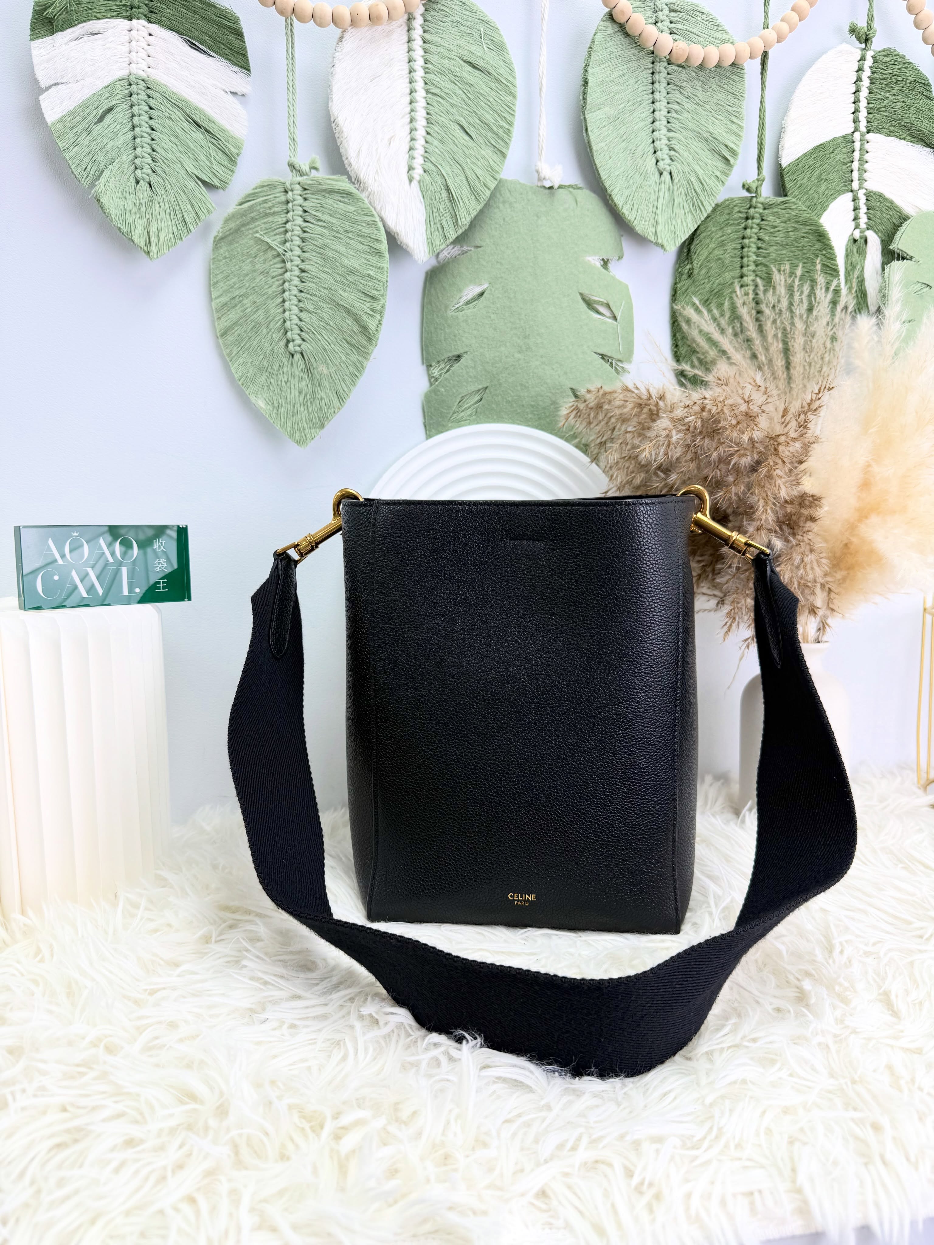 Celine👜 PRE OWNED 🛍️黑色水桶包🖤