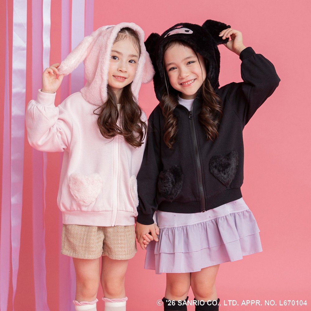 🆕【⭐訂購⭐】 🇯🇵日本直送 🌀#Melody / #Kuromi 造型連帽絨毛外套🌀 [ELJA-0288][261130]