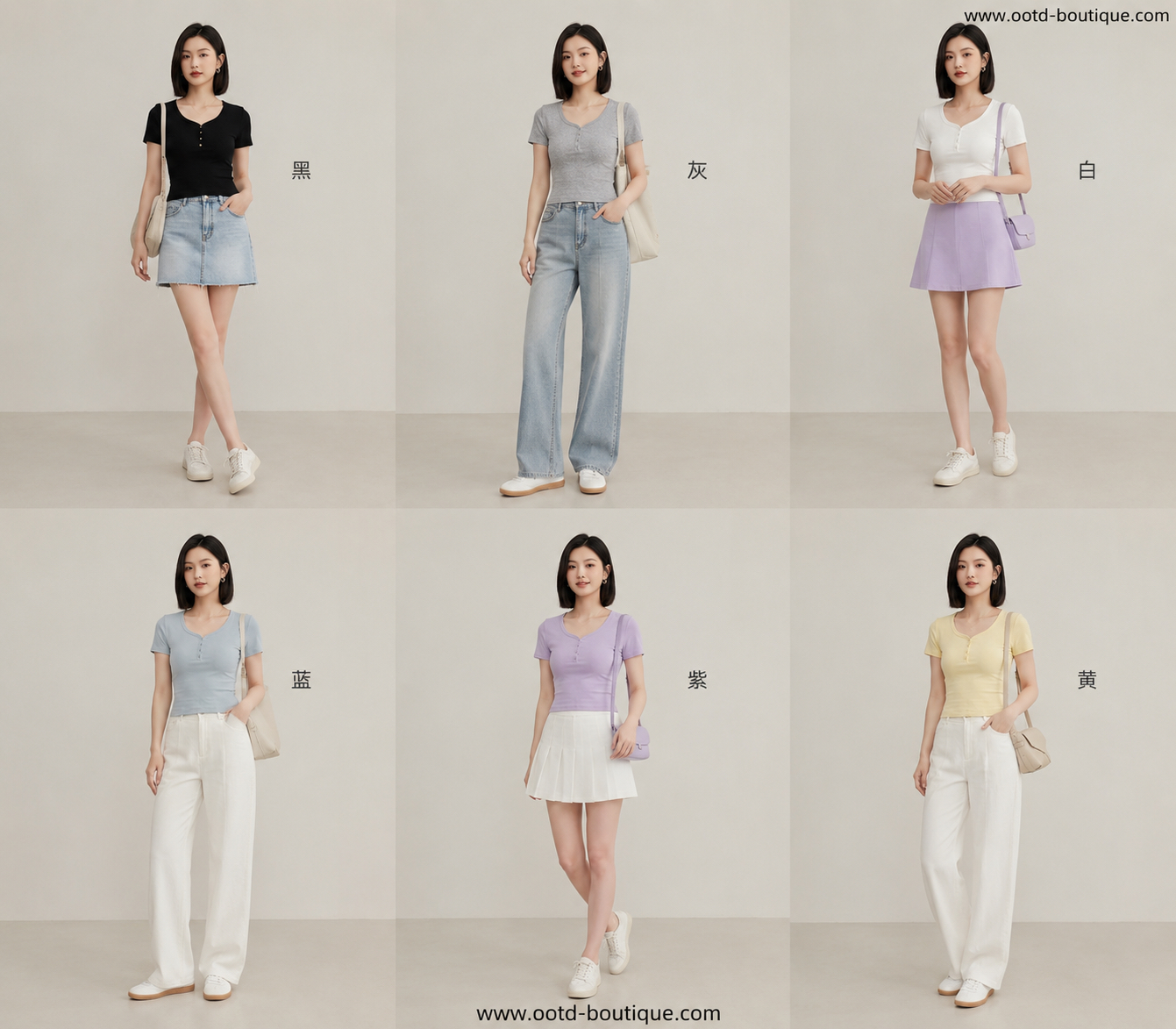 823659 Casual Cotton Top 百搭弹力上衣