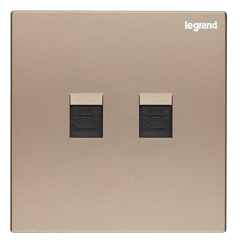 Legrand Galion 玫瑰金 孖位 CAT5E數據插座