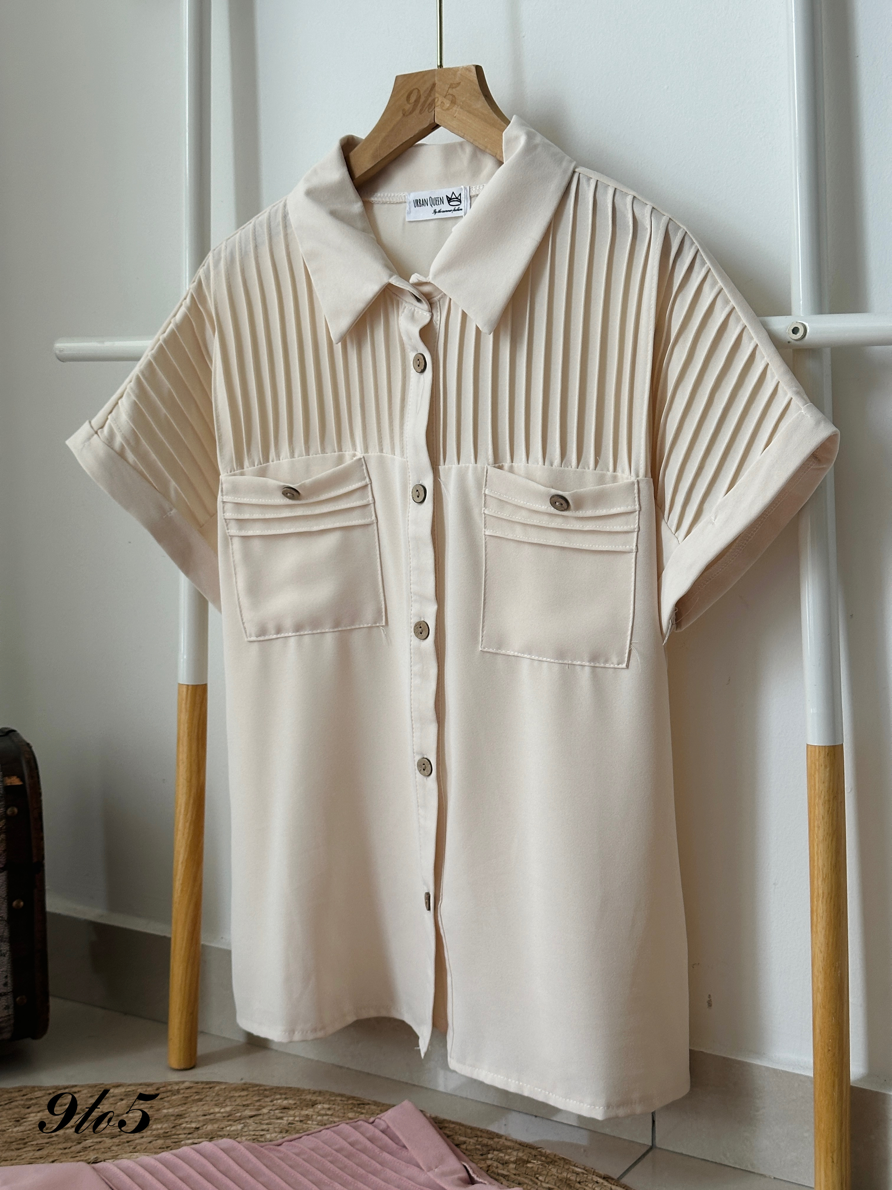 T3927 Cape Sleeve Stripe Shirt - 3 Colors