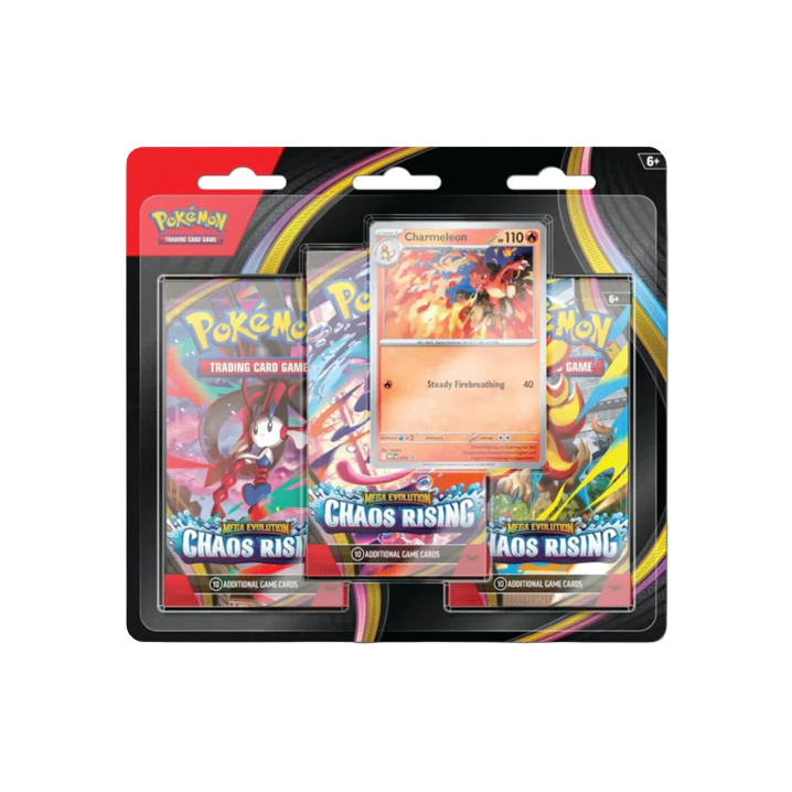 Pokémon TCG ME04 - Mega Evolution - Chaos Rising 3 Packs Blister