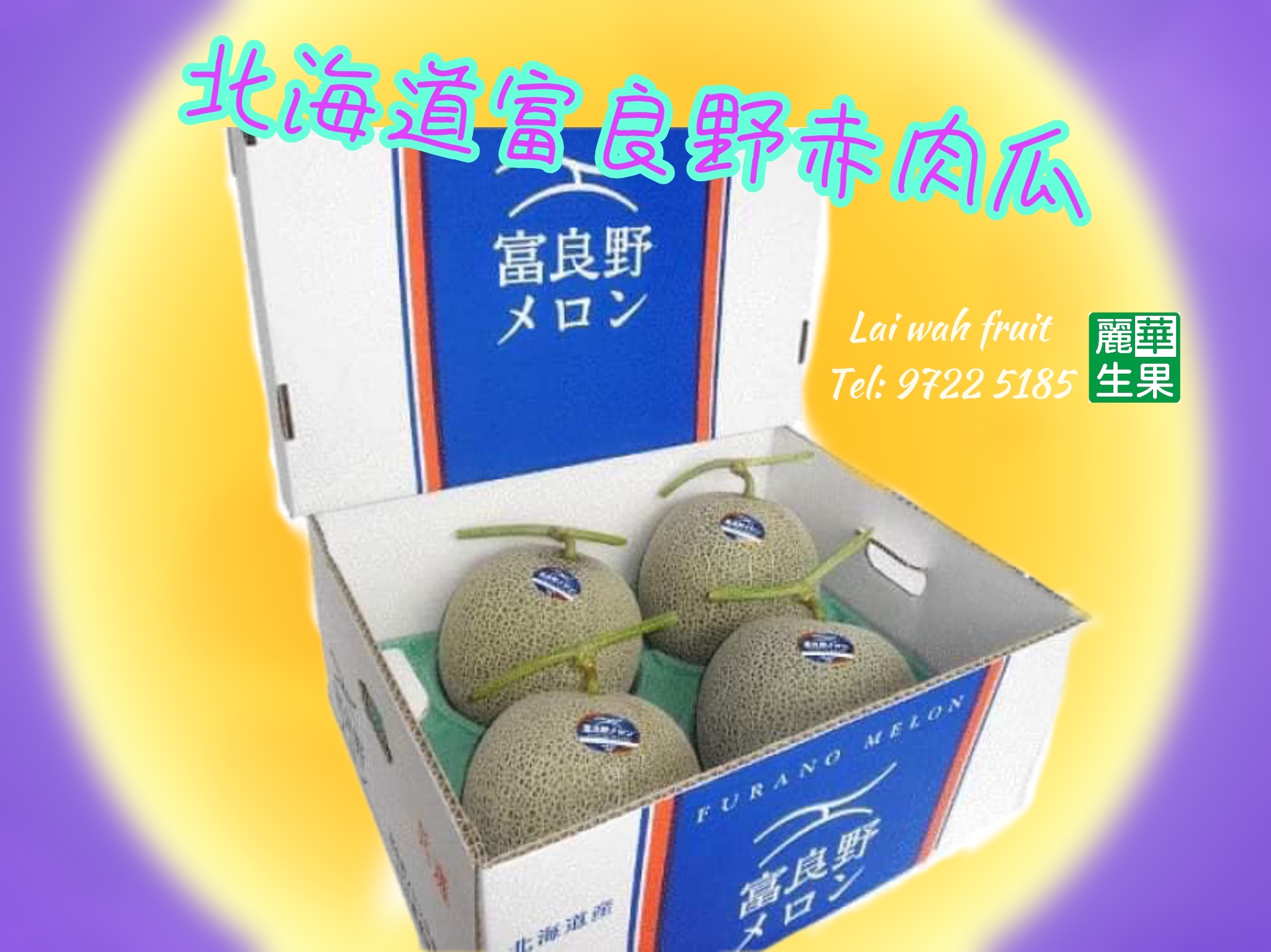 北海道富良野赤肉蜜瓜✈️空運直送✈️$180/1個