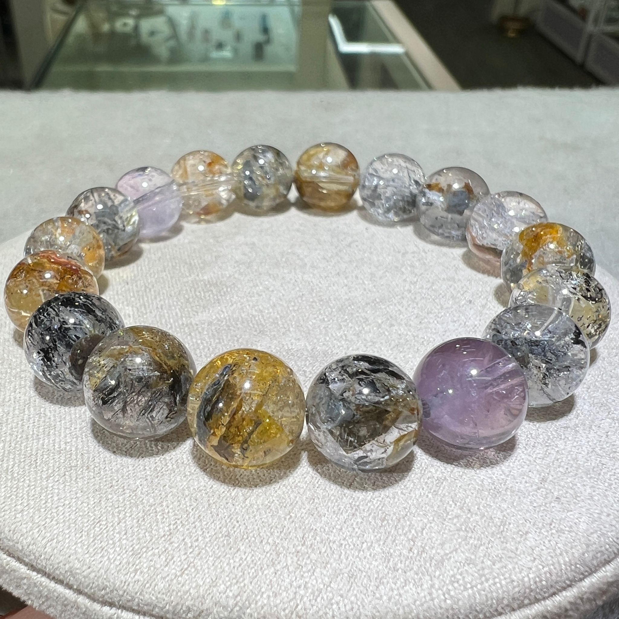 罕有✨彩閃靈鑽手串 11mm+/- CA0003