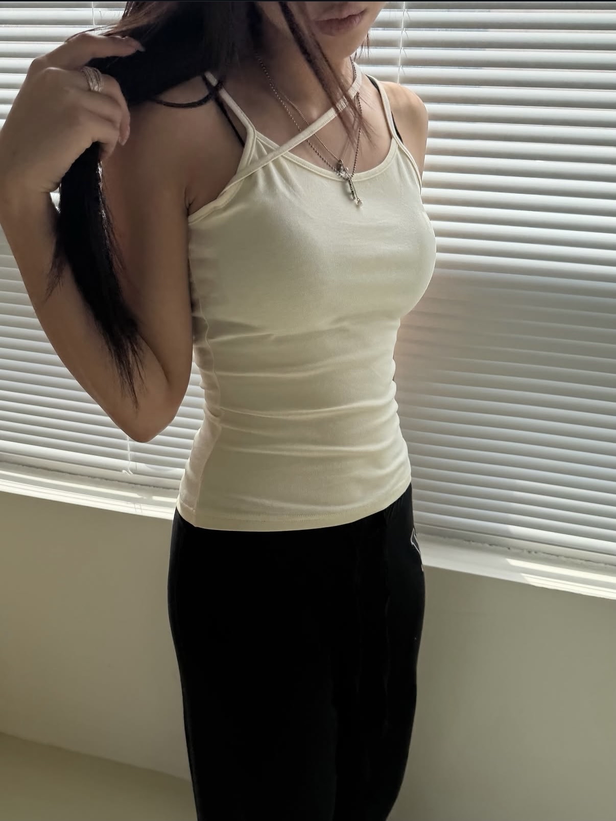 Asymmetrical Strap Tank Top