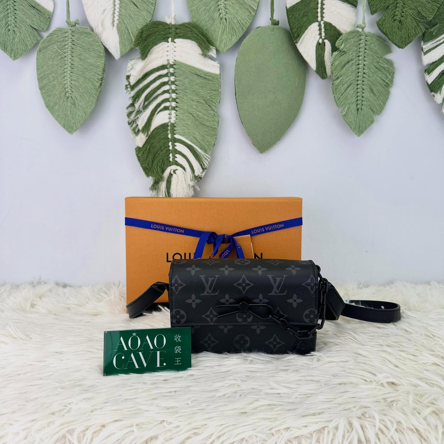 LV 🤍PRE OWNED 黑色老花 Steamer 晶片款 2024年全套有單🖤