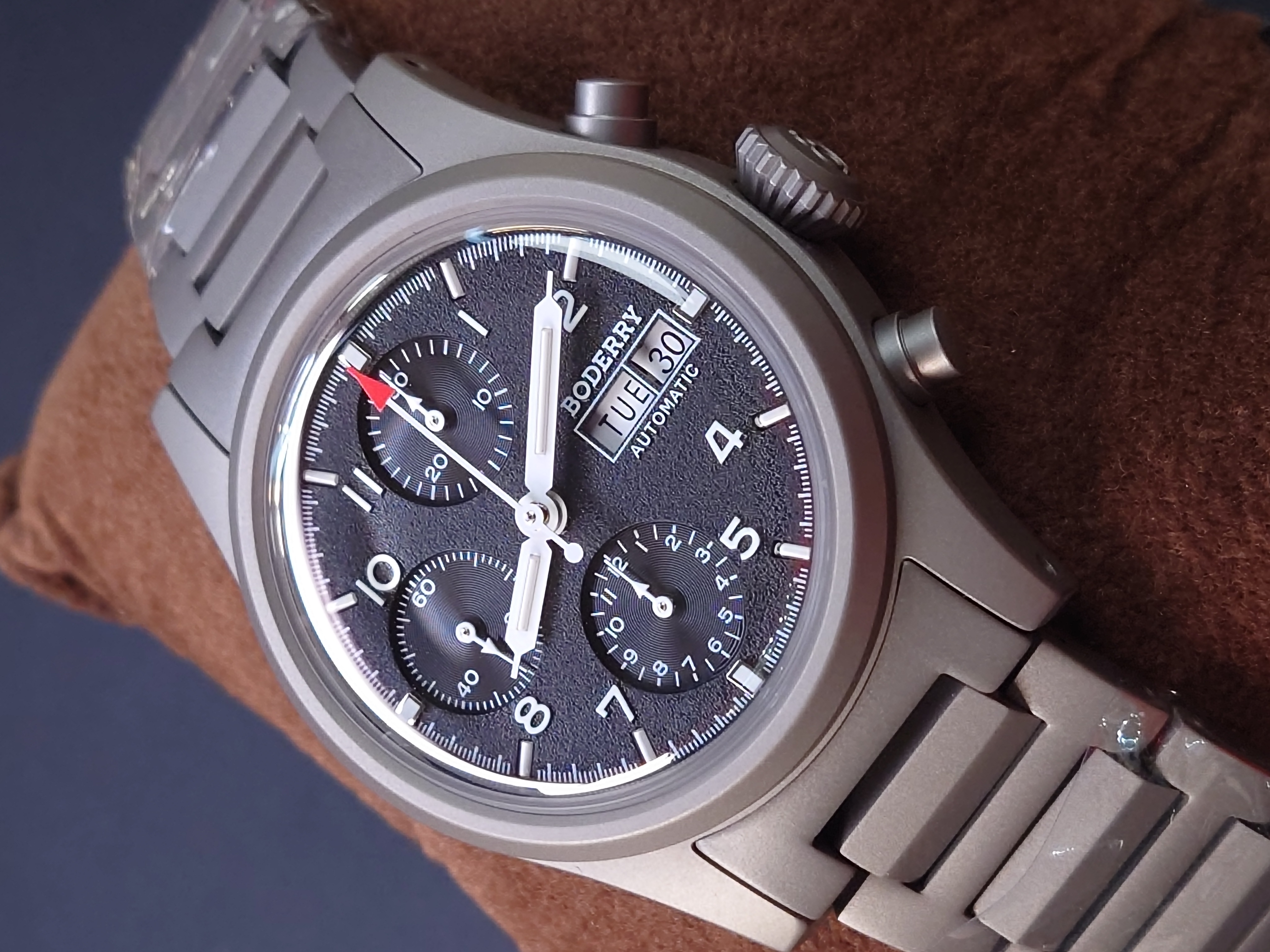 Boderry Landmaster Titanium Chronograph Automatic -  BD-A18T-01B Black