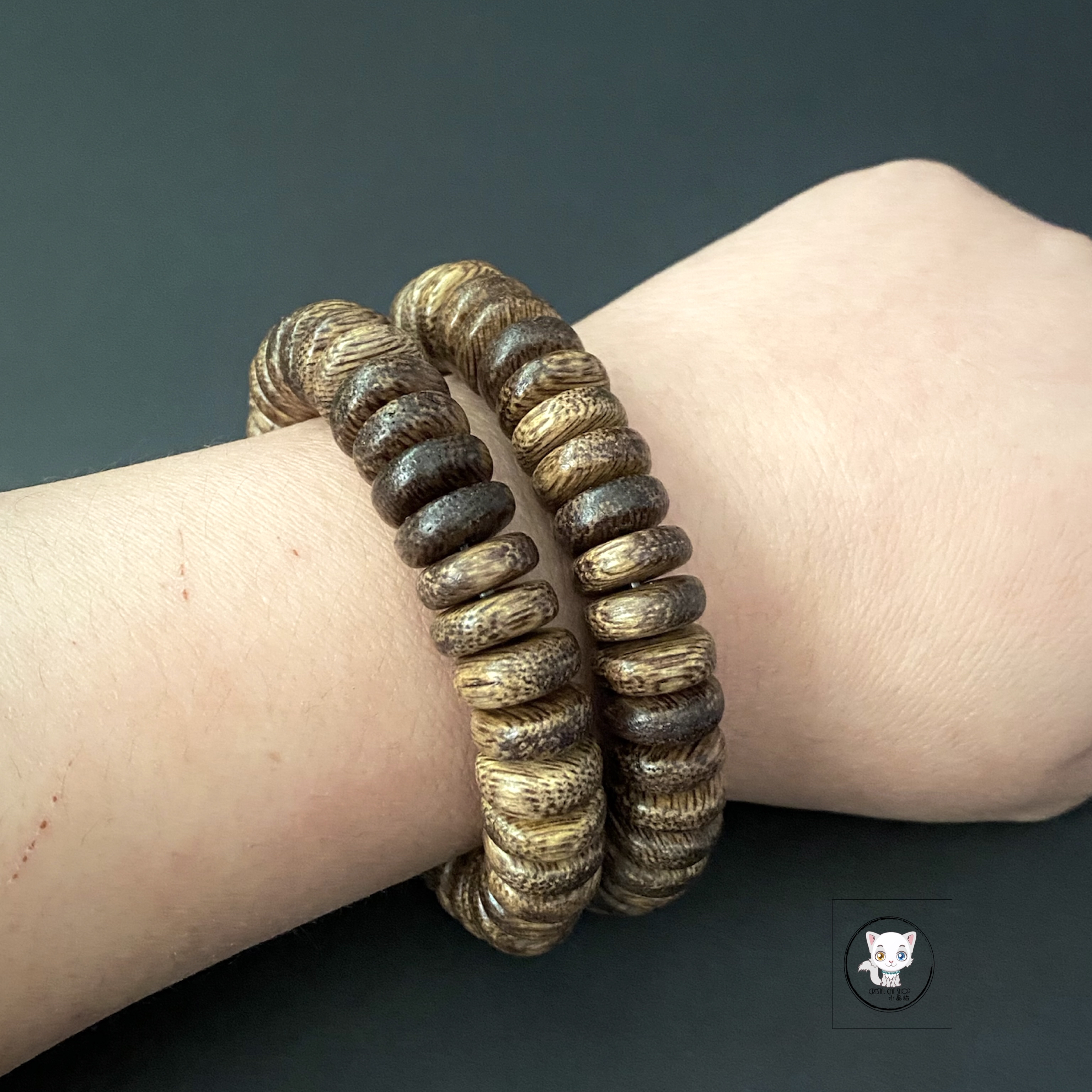 加里曼丹沉香木盤珠手鏈 13mm