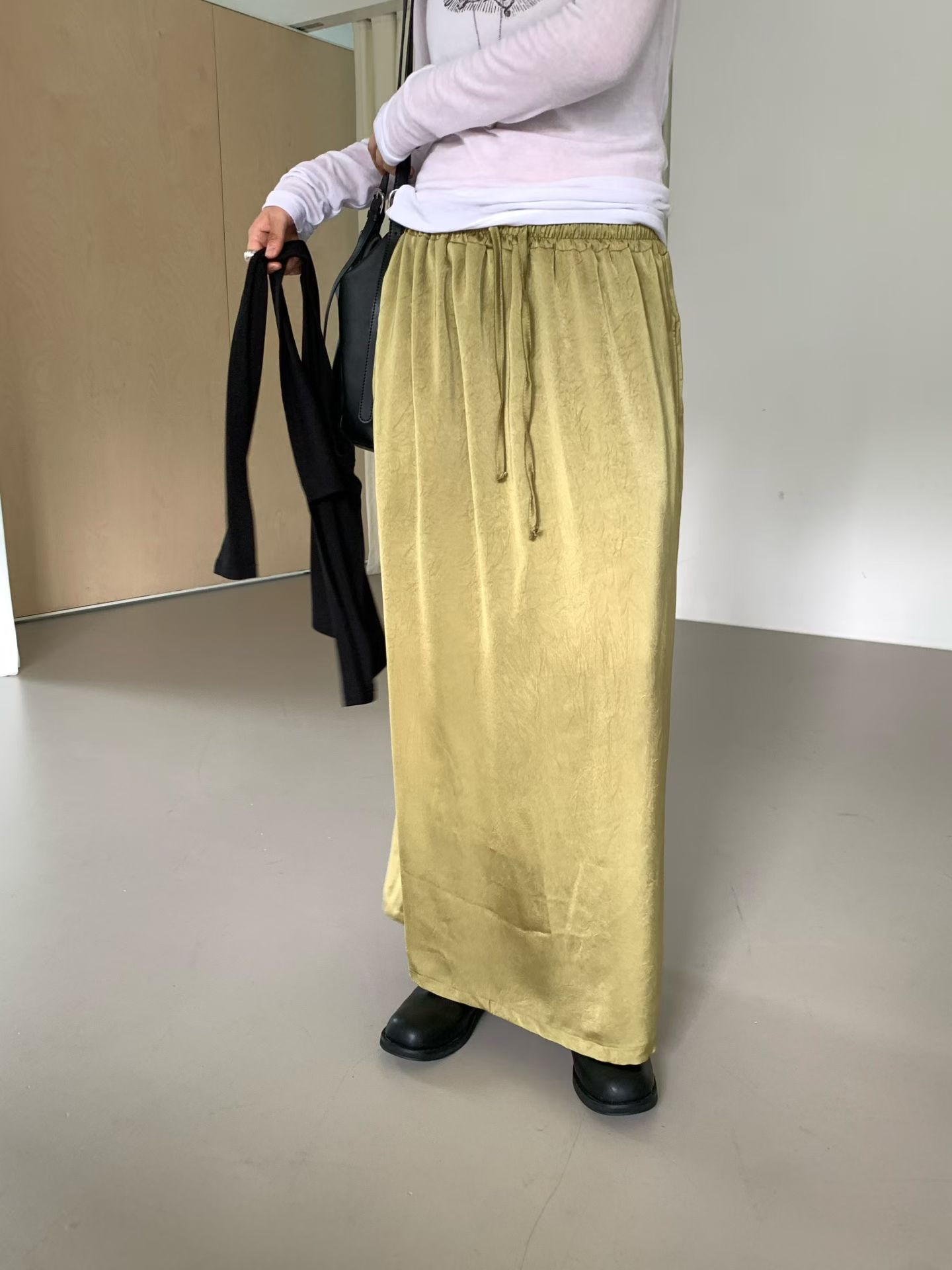 221508 滑料長裙