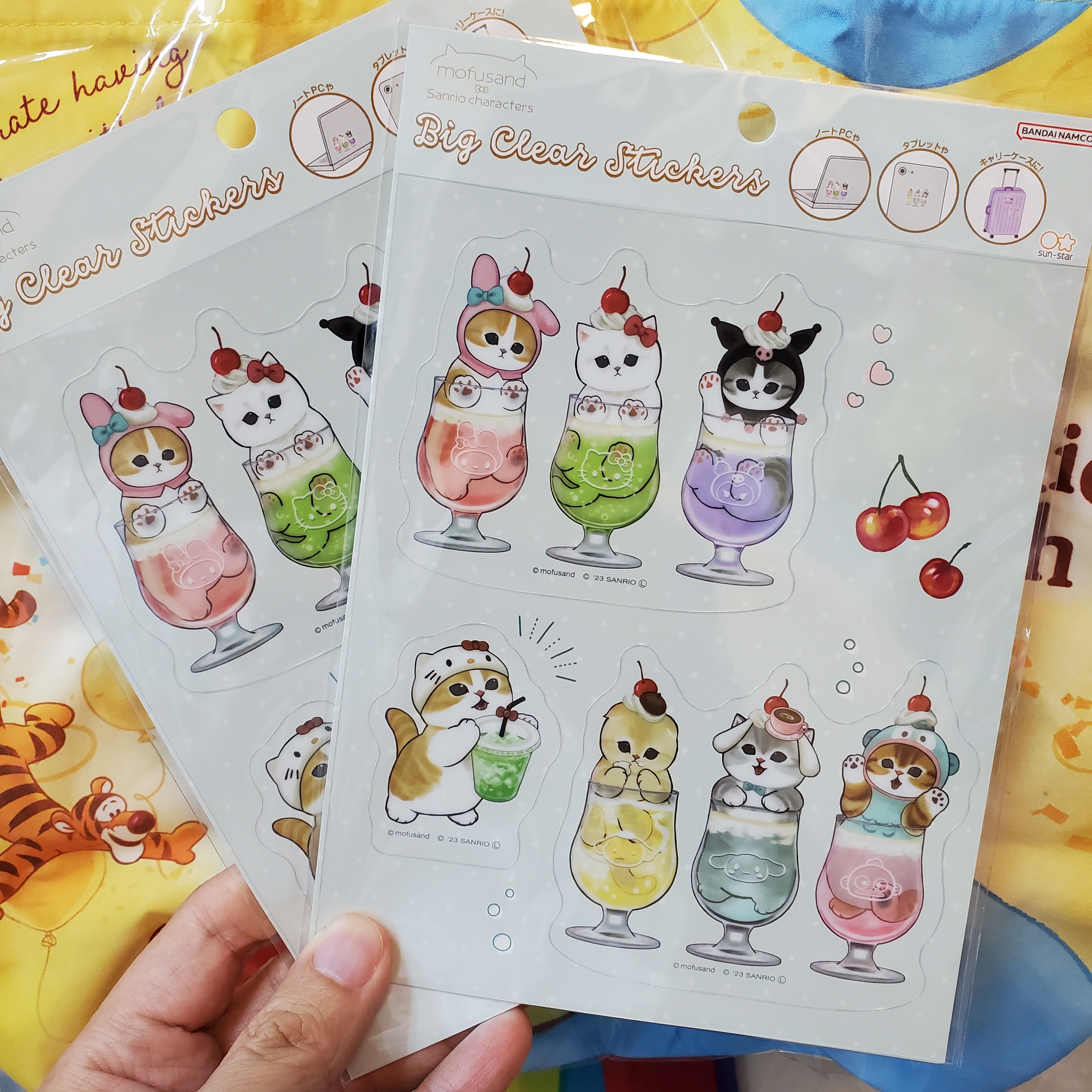 [現貨] [日本直送] MOFUSAND x SANRIO | BIG CLEAR 貼紙 {TF2311022}