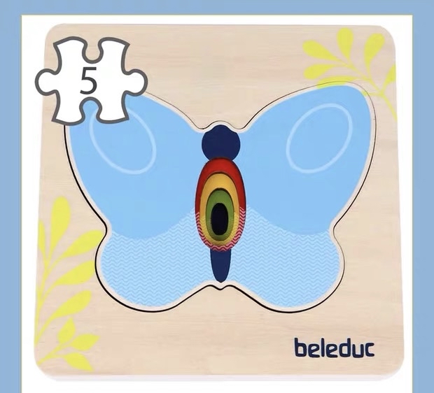 (F0641) Beledue多層拼圖（蝴蝶/甲蟲）