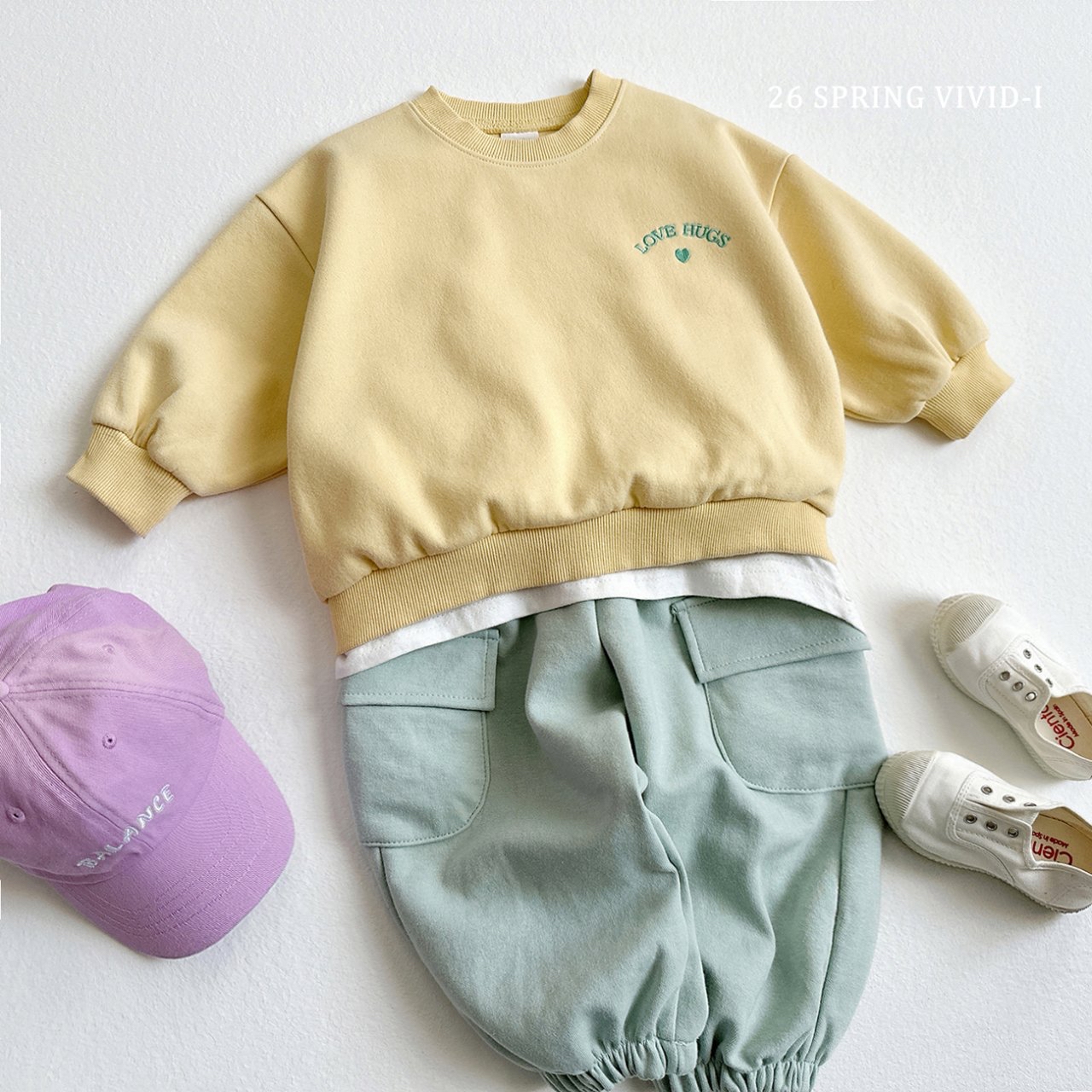 🌸預訂 韓國直送🌸🇰🇷VIVIDI四色愛擁抱刺繡長袖上下套裝