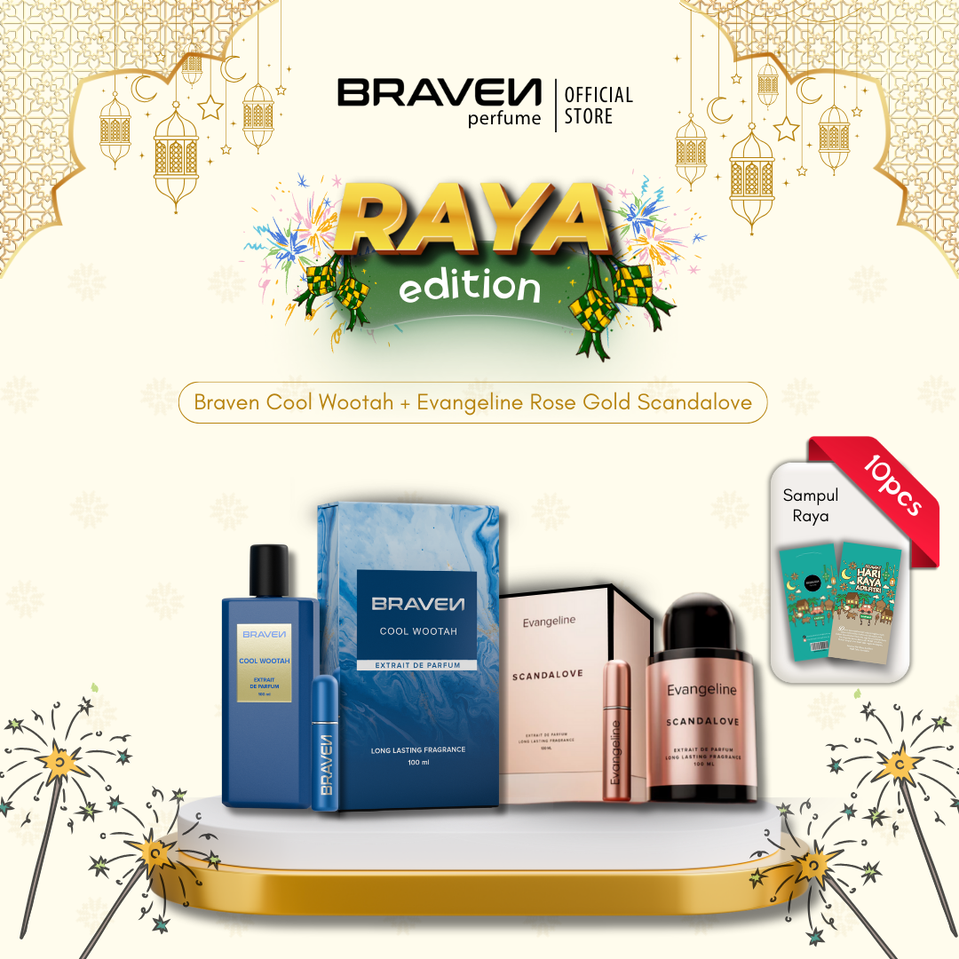Braven + Evangeline Perfume Raya Couple Set - Cool Wootah + Rose Gold Scandalove