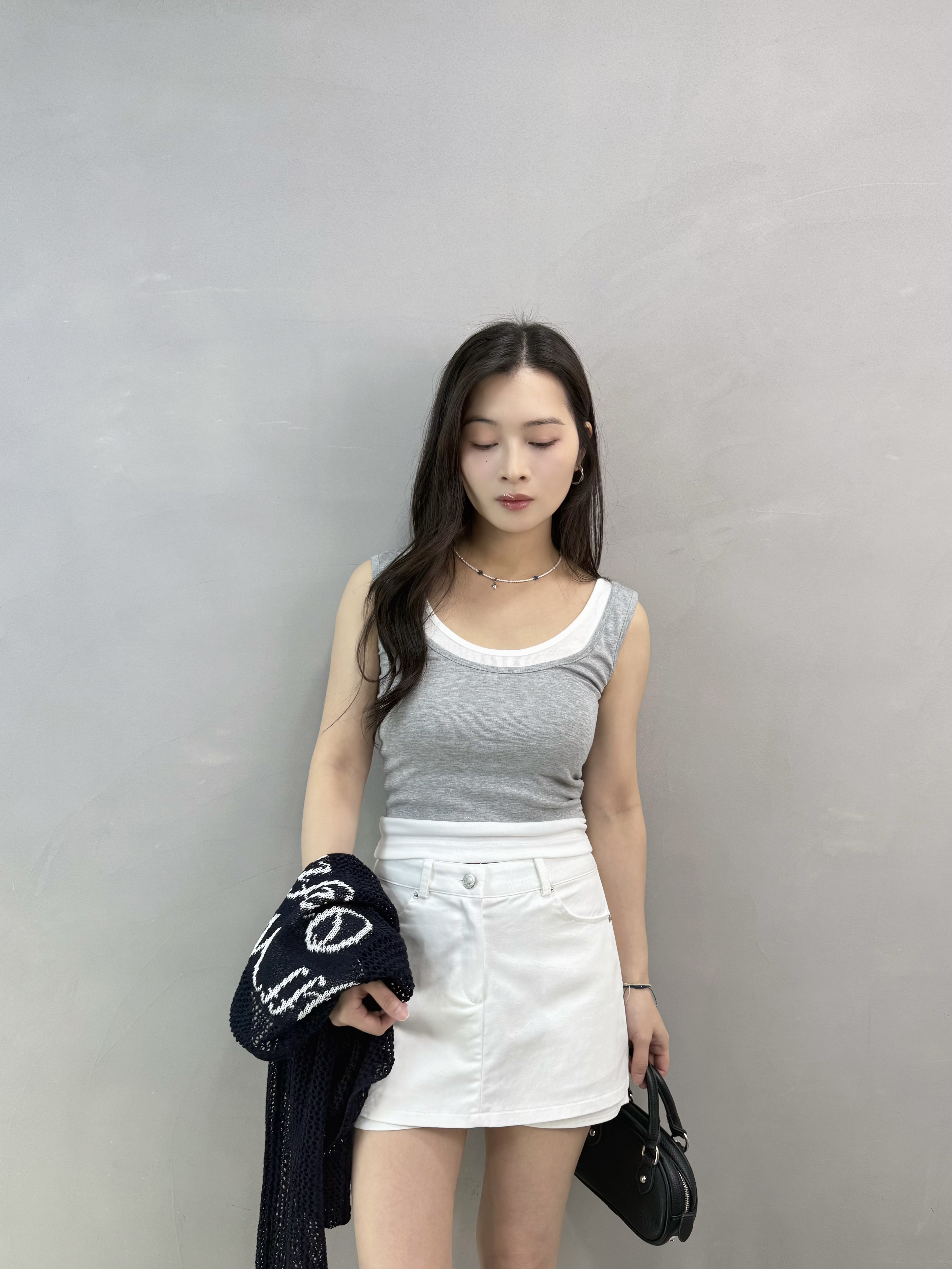 W65 撞色背心兩件Set