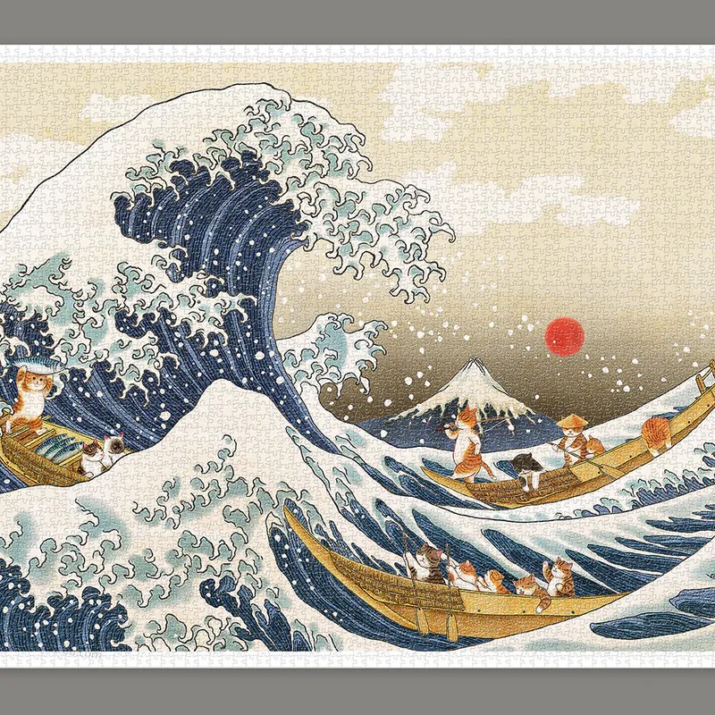 📦訂購 台灣代購 特裝限定 Nyangsongi 貓咪川沖浪裏 4000片 拼圖