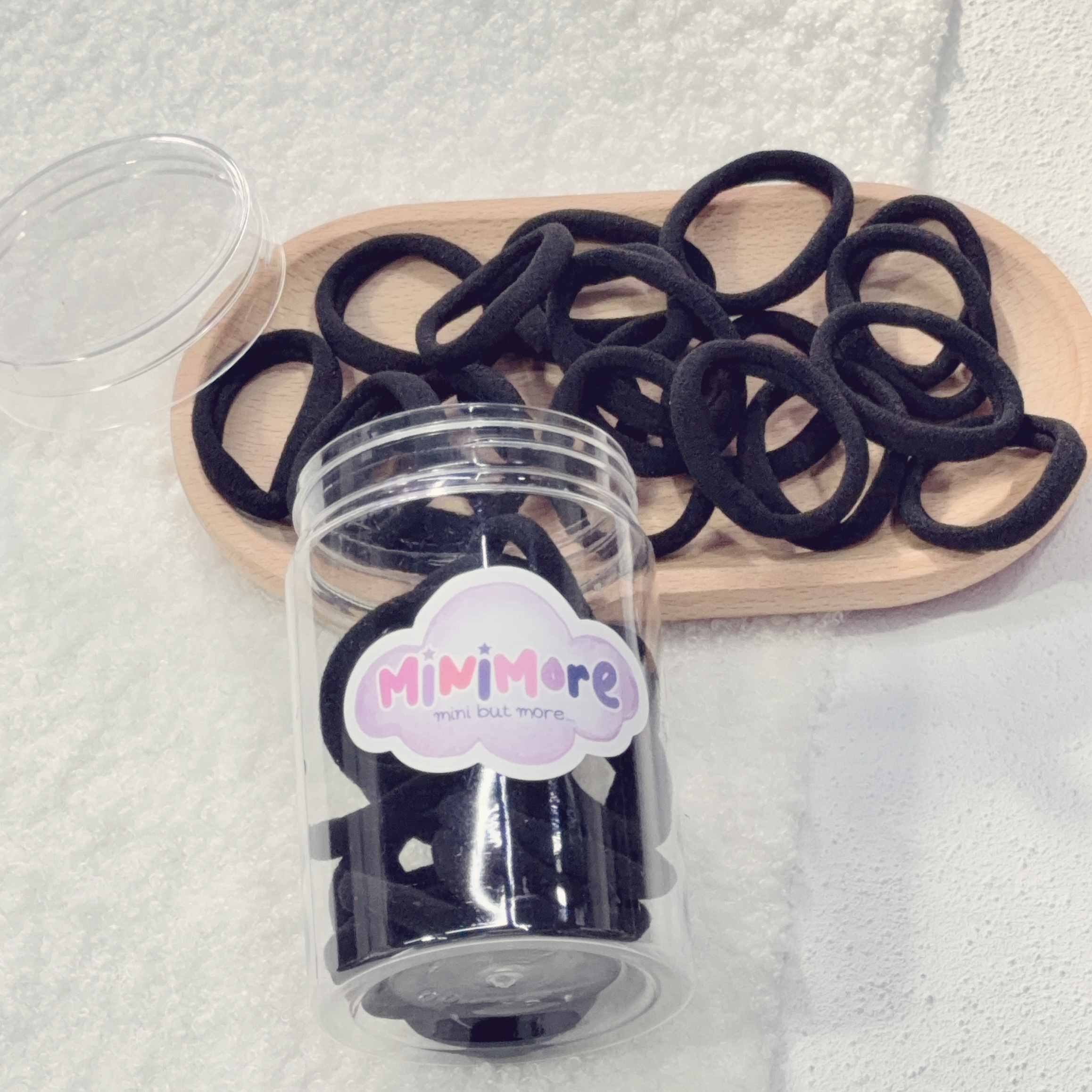 Basic hair tie (black) 黑色軟糯髮圈