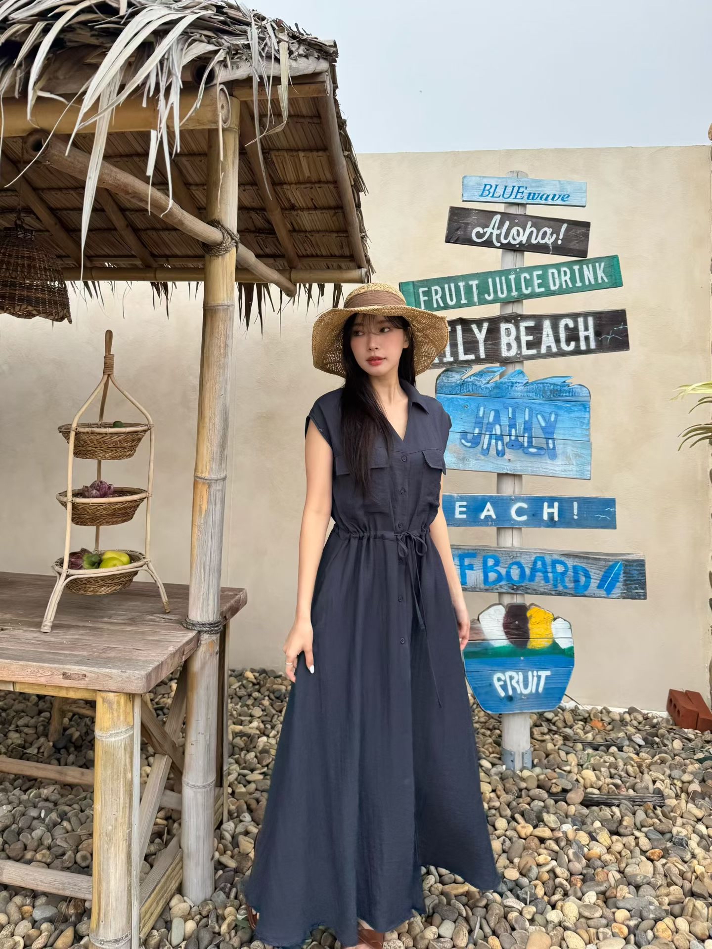 M12 束腰開叉連身裙