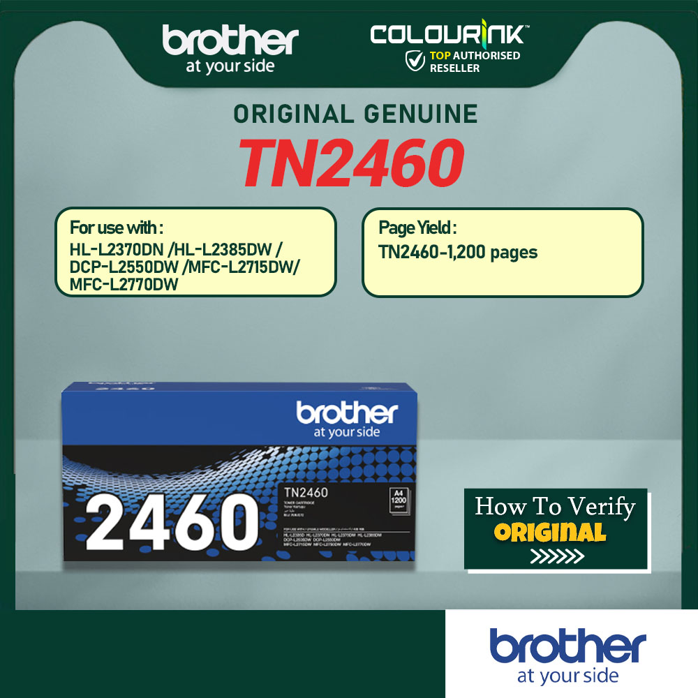 Brother Original Genuine TN-2480 TN-2460 Black Toner L2370DN DCP-L2550DW L2715DW L2770DW TN2484 TN2480 TN2460 TN-2484