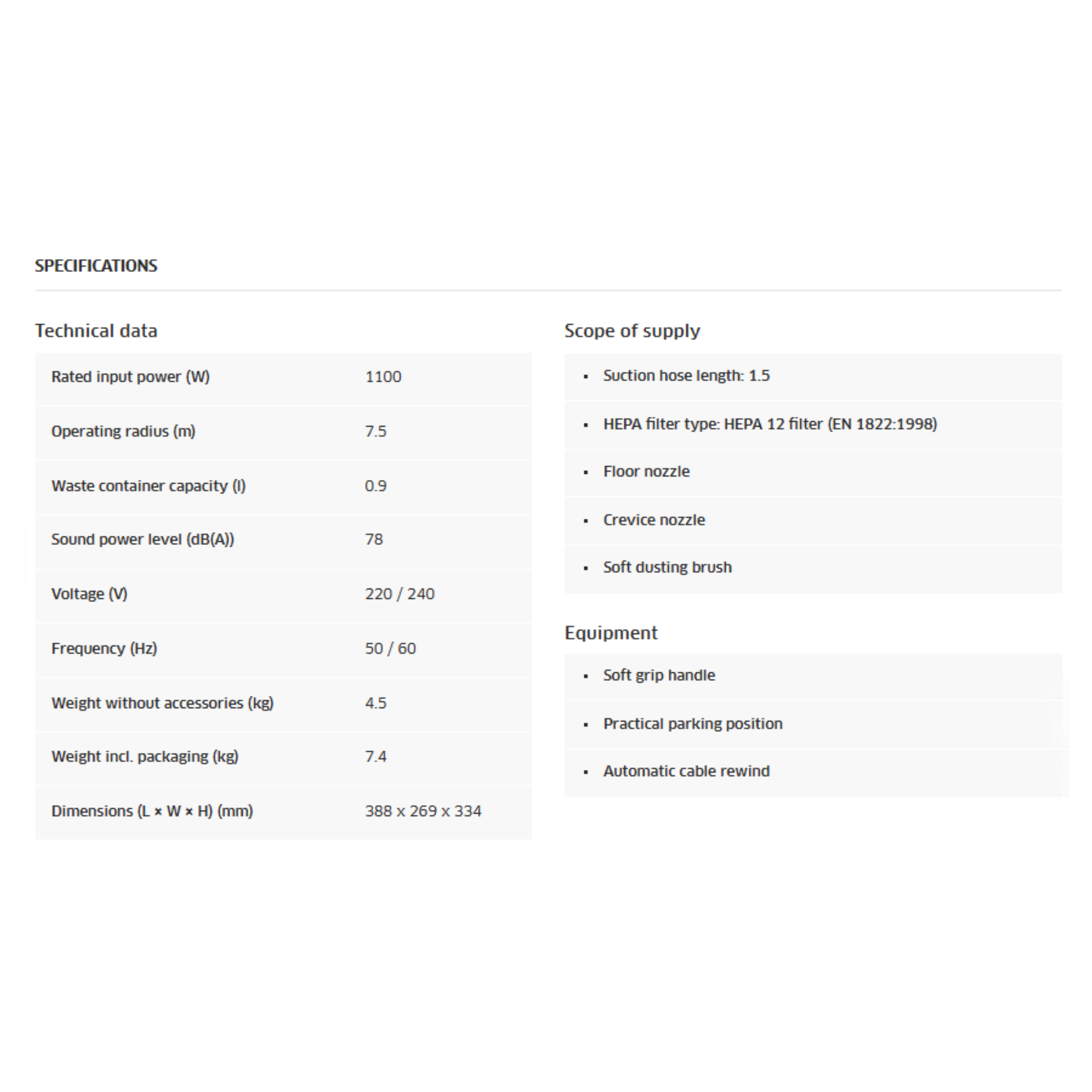 Karcher VC3 Plus Multi-Cyclone Vacuum Cleaner (VC3 Plus)