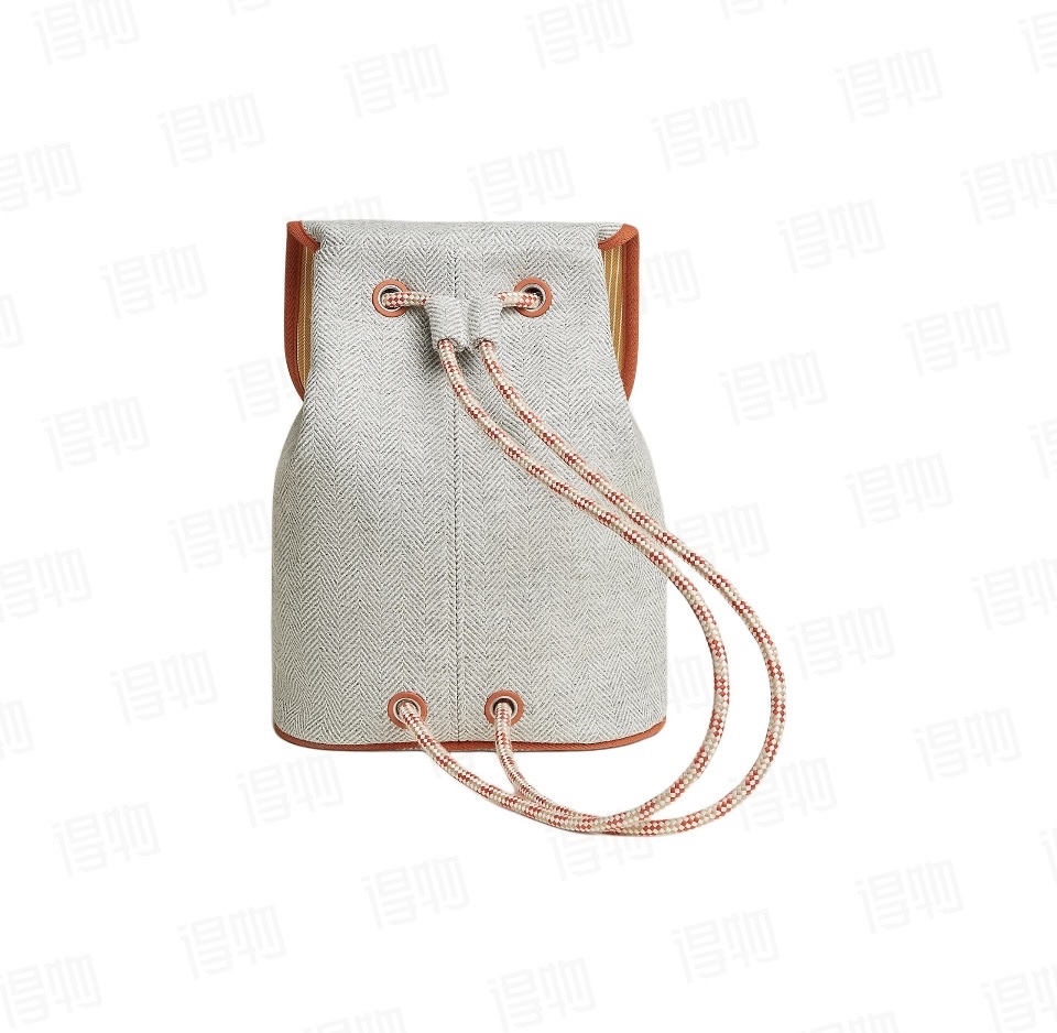 全新HERMES愛馬仕25動物部落羊毛背囊 岩灰色