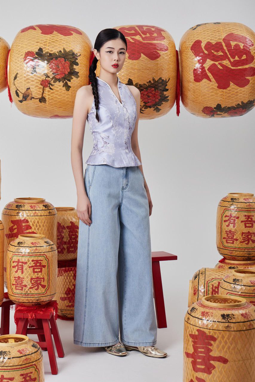 牛仔宽脚裤 1611