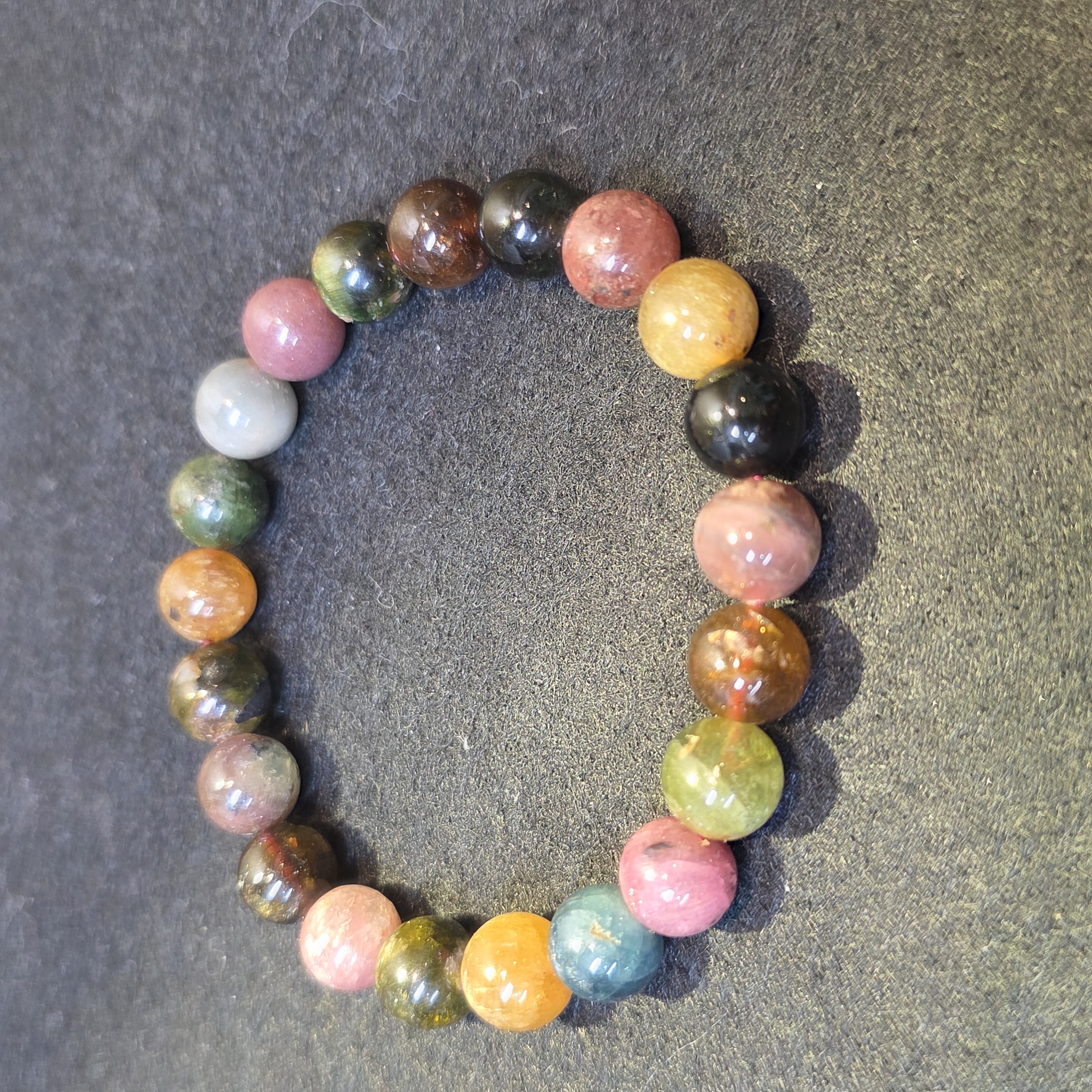 老礦彩碧璽手串(Tourmaline)